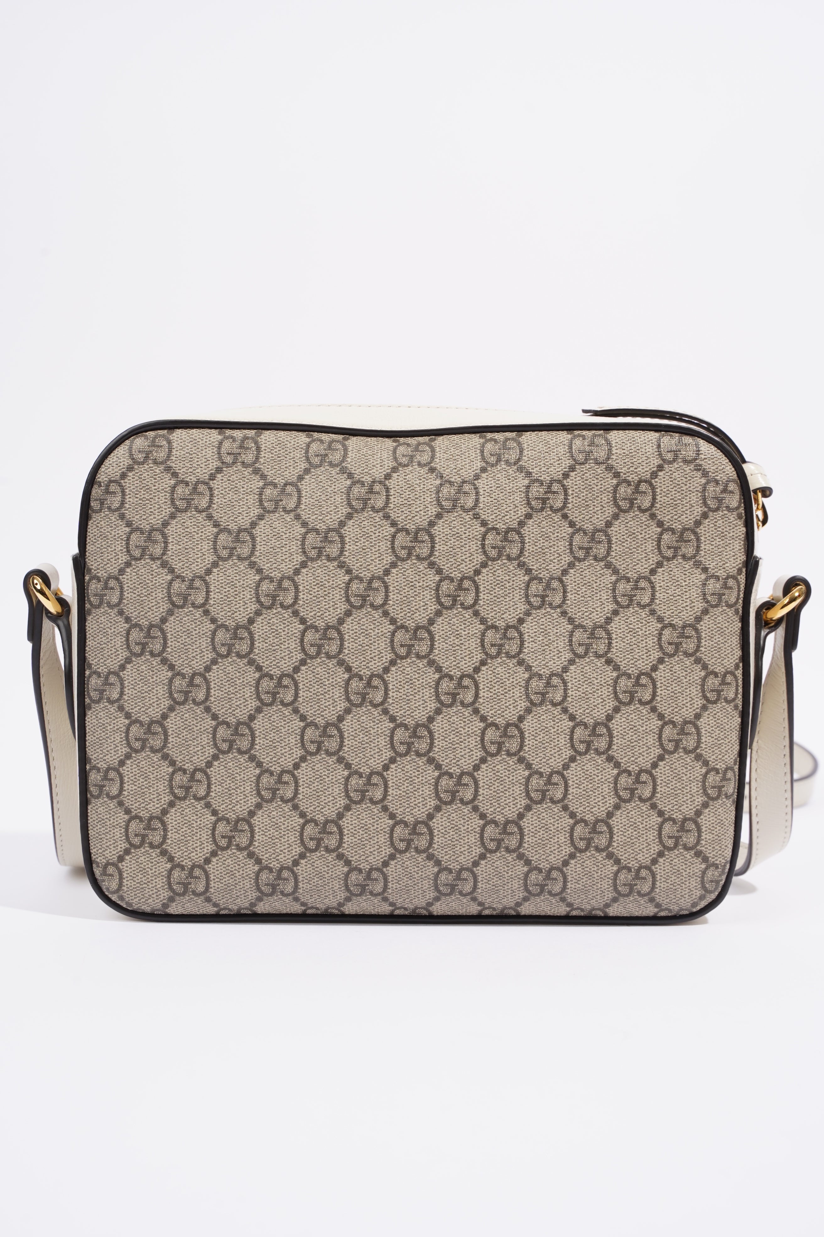 Gucci Horsebit 1955 Small Shoulder Bag Supreme / White Coated Canvas