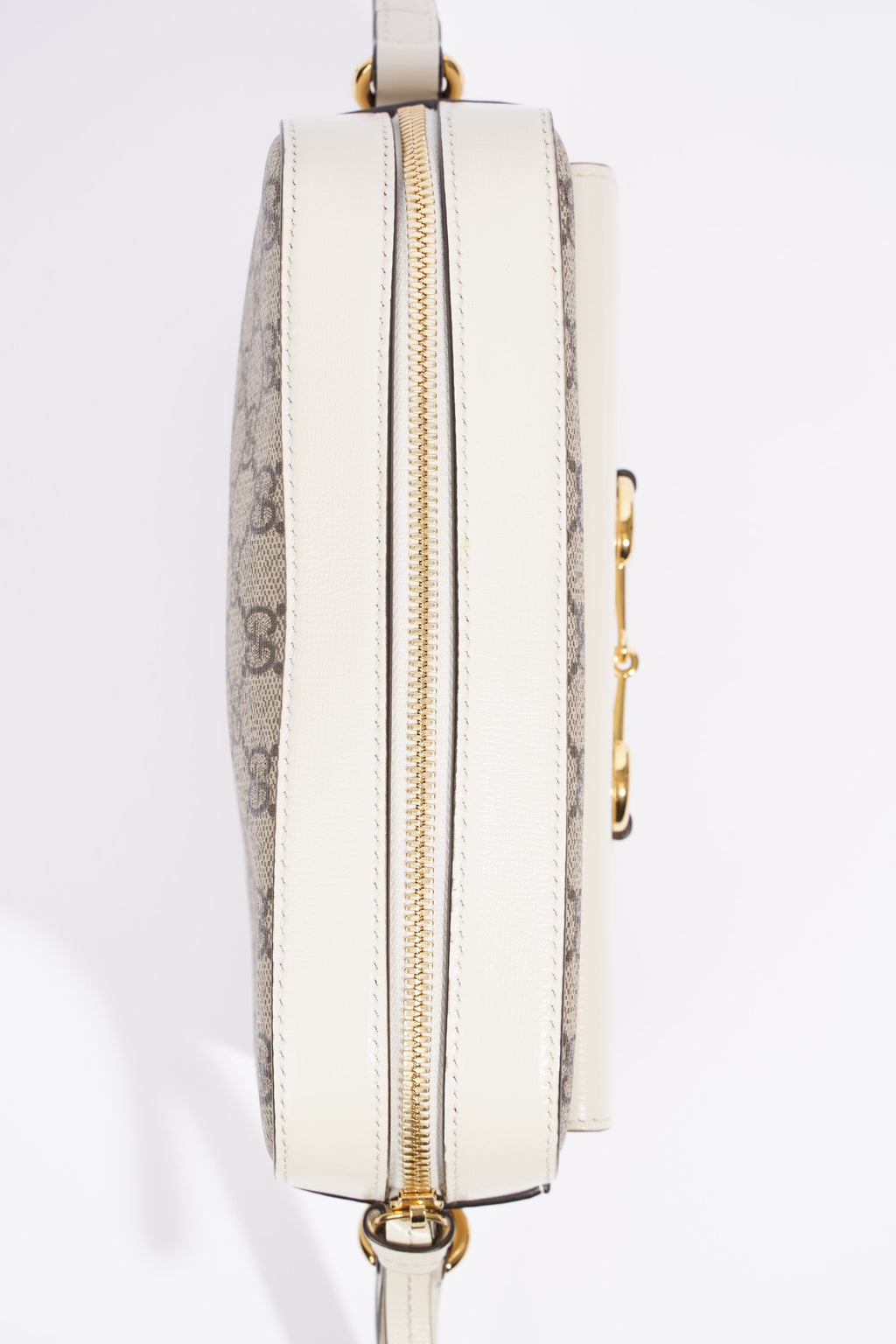 Gucci Horsebit 1955 Small Shoulder Bag Supreme / White Coated Canvas