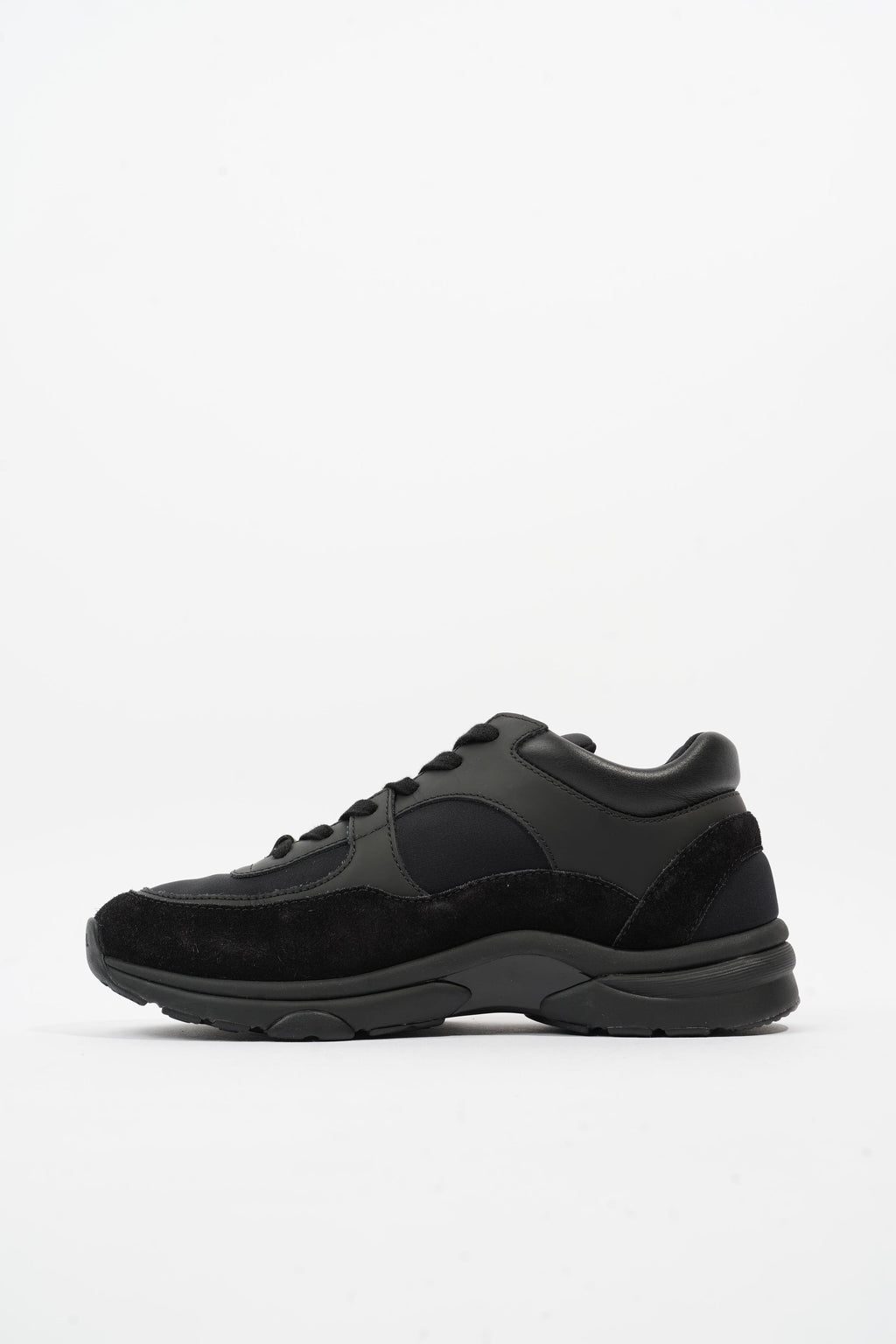 Chanel CC Runners Black Leather EU 37.5 UK 4.5