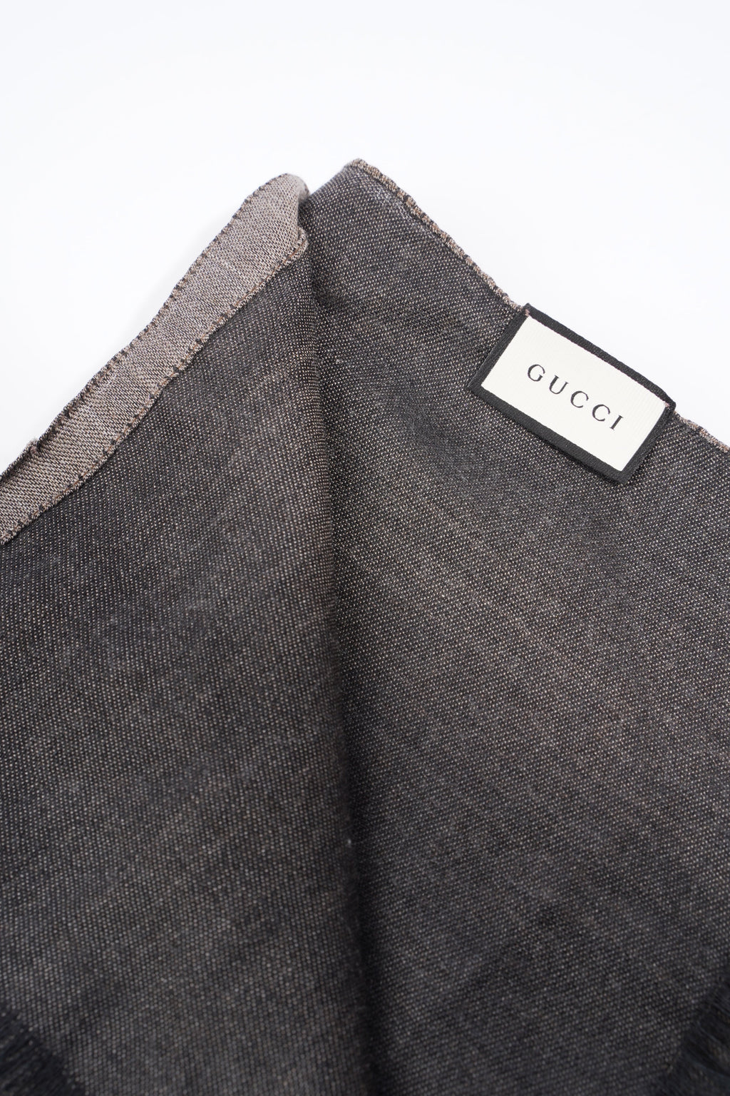 Gucci GG Supreme Scarf Grey Wool