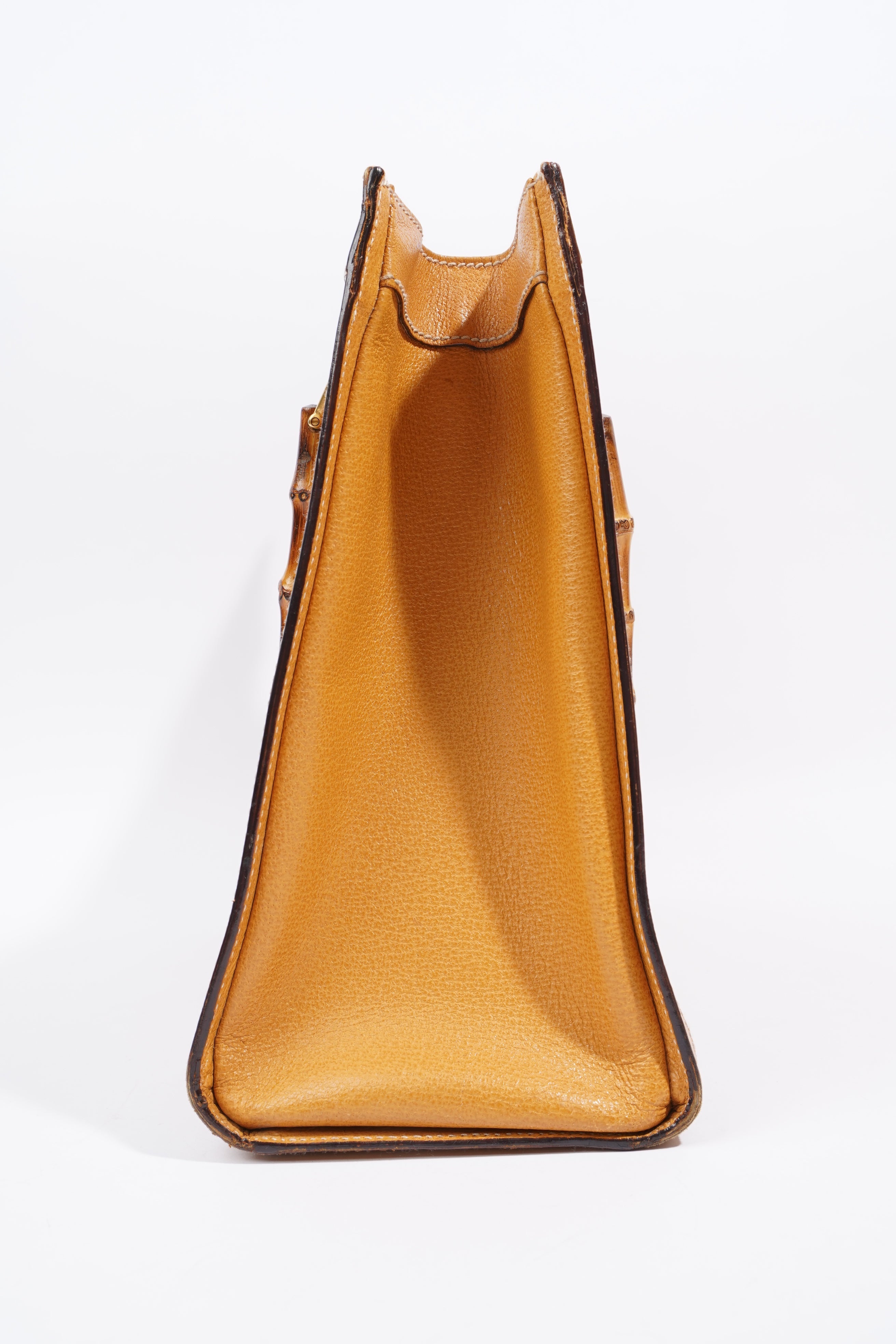 Gucci Diana Bamboo Strap Mustard Leather