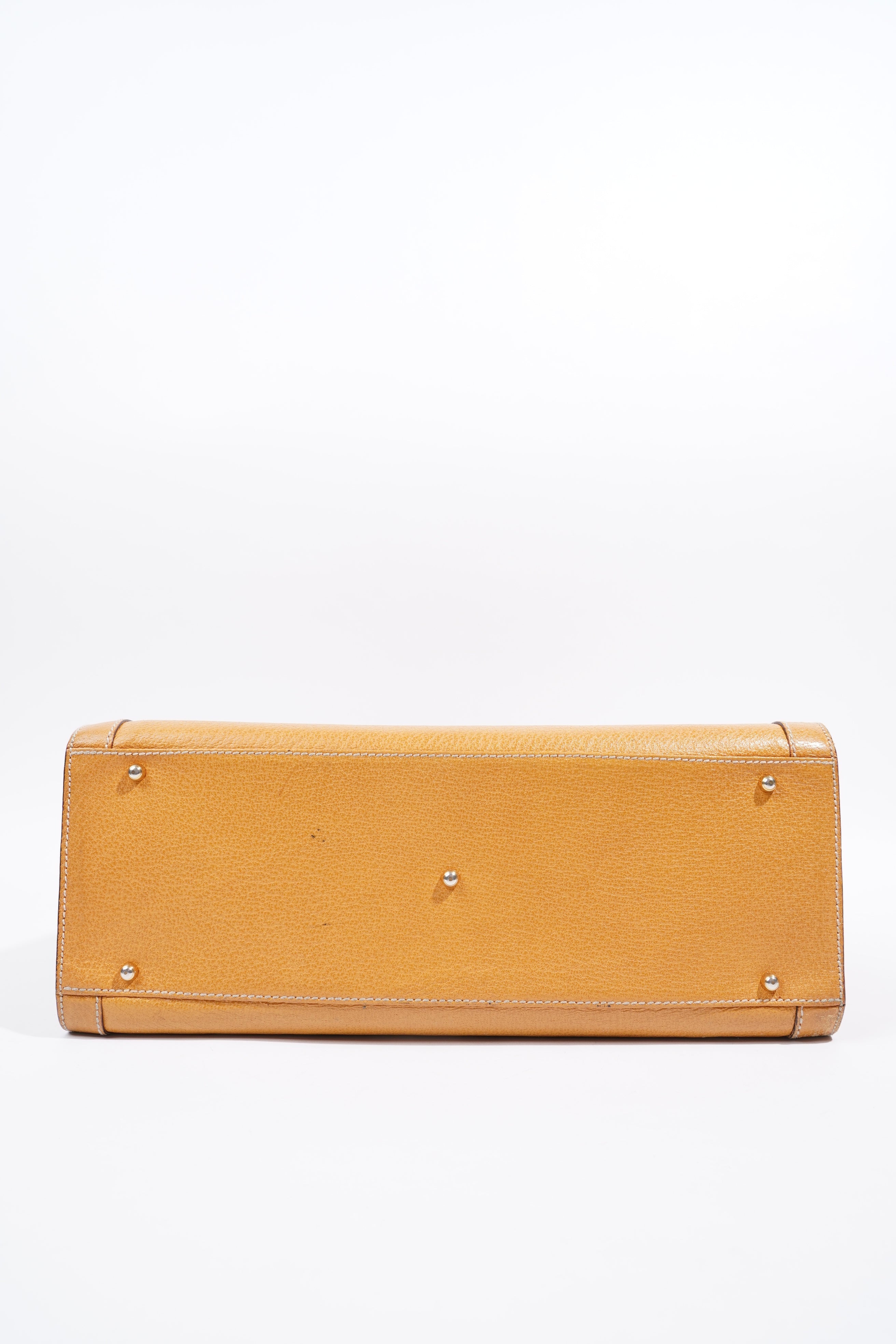 Gucci Diana Bamboo Strap Mustard Leather