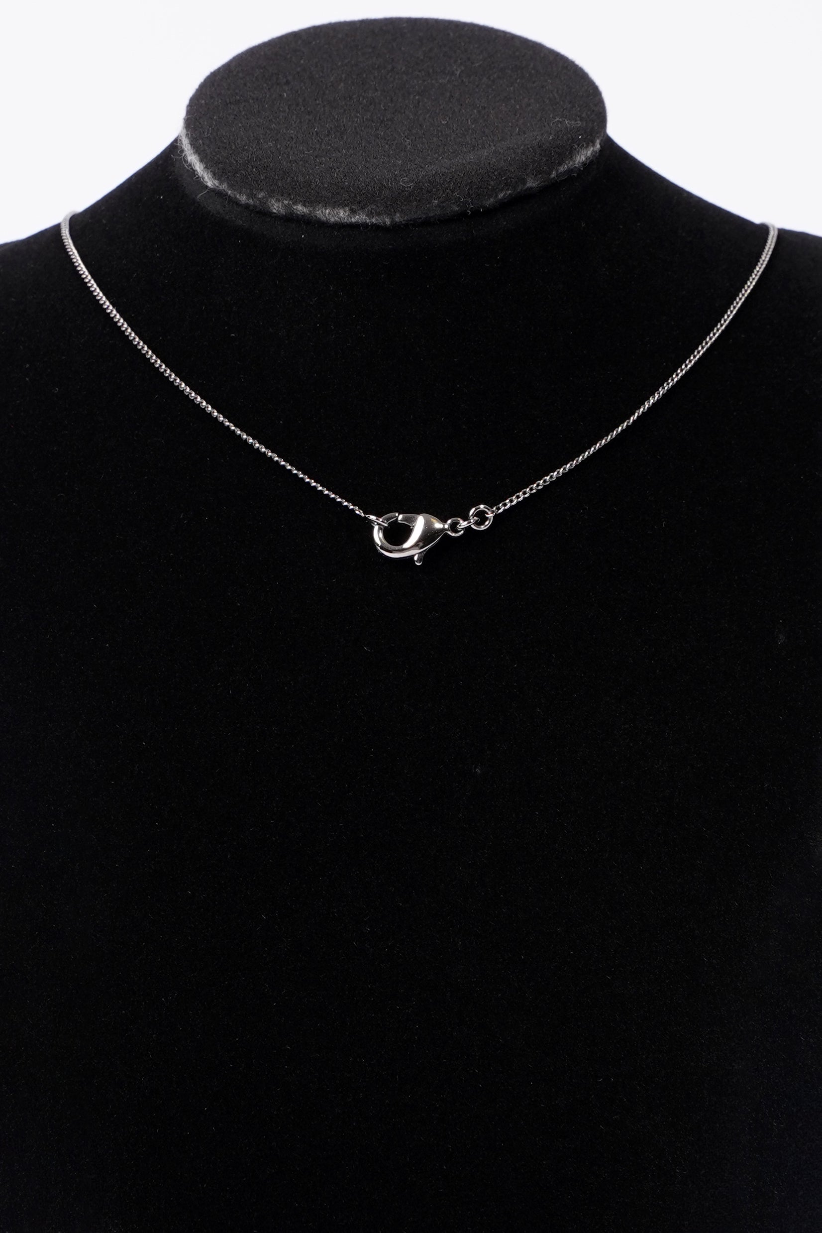 Saint Laurent YSL Tassel Necklace Silver Base Metal