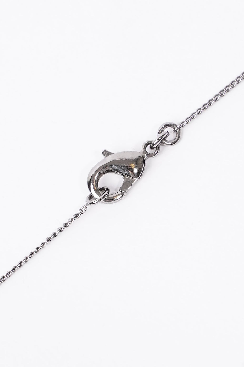 Saint Laurent YSL Tassel Necklace Silver Base Metal