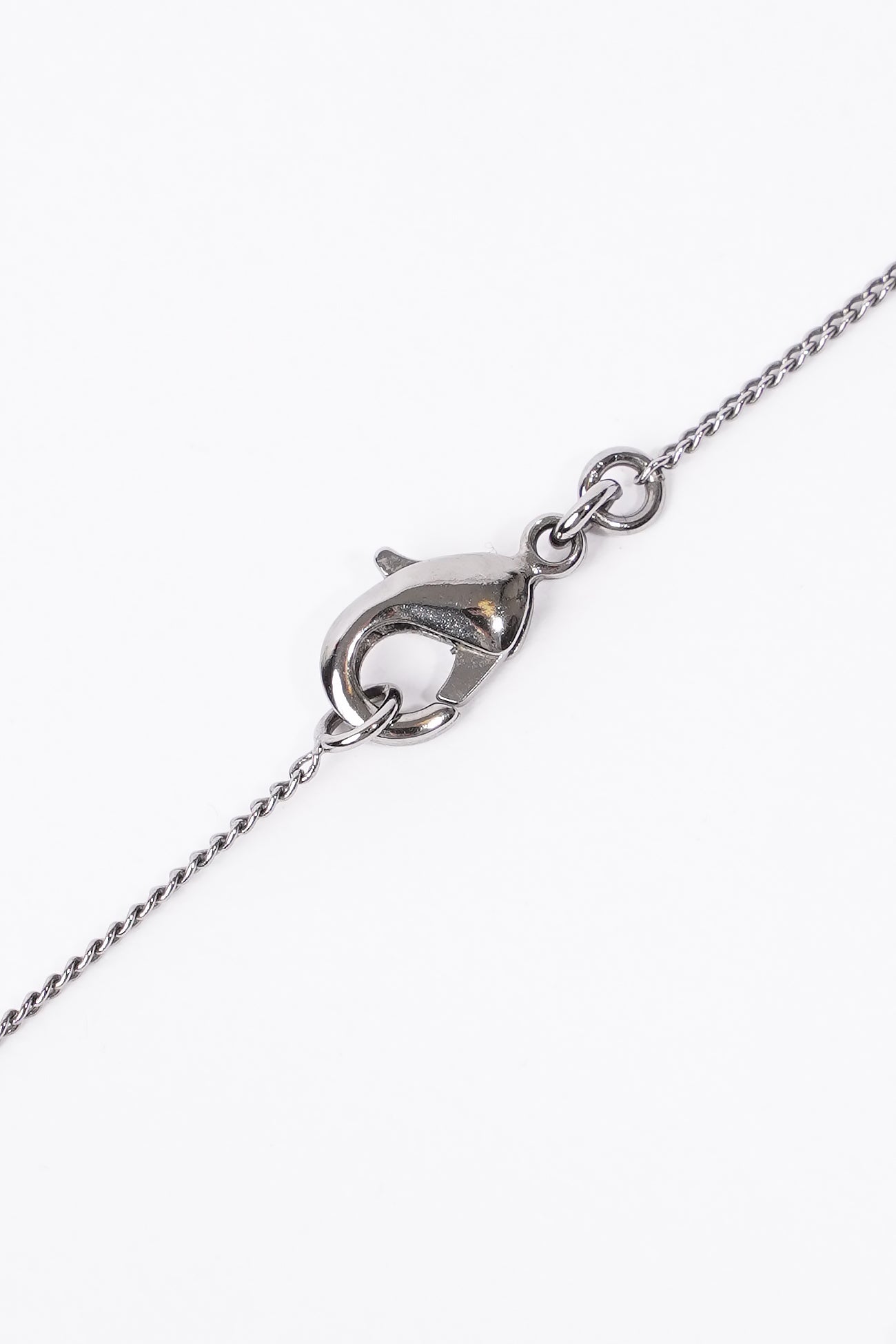 Saint Laurent YSL Tassel Necklace Silver Base Metal