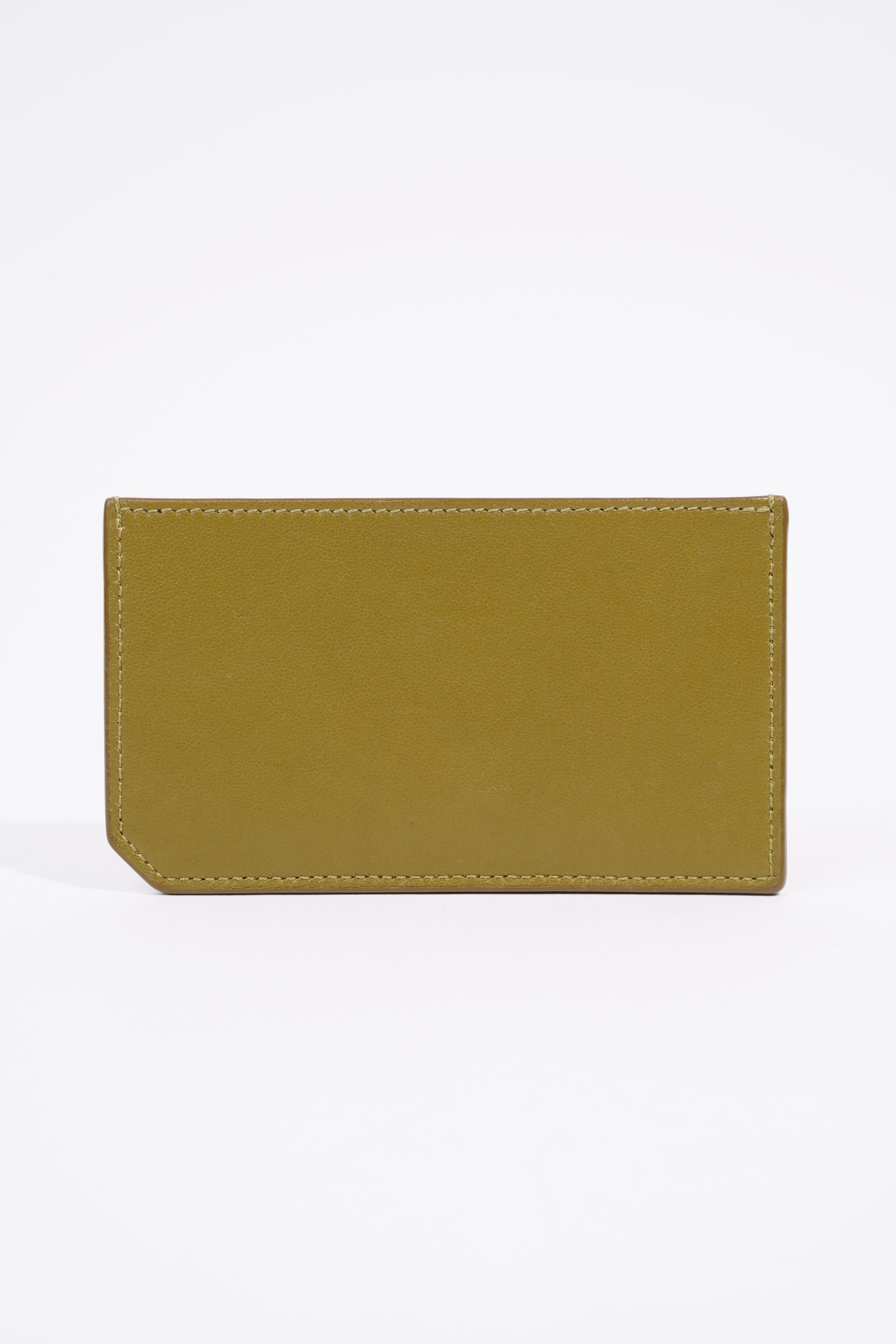 Saint Laurent 5 Fragments Card Holder Olive Green Calfskin Leather