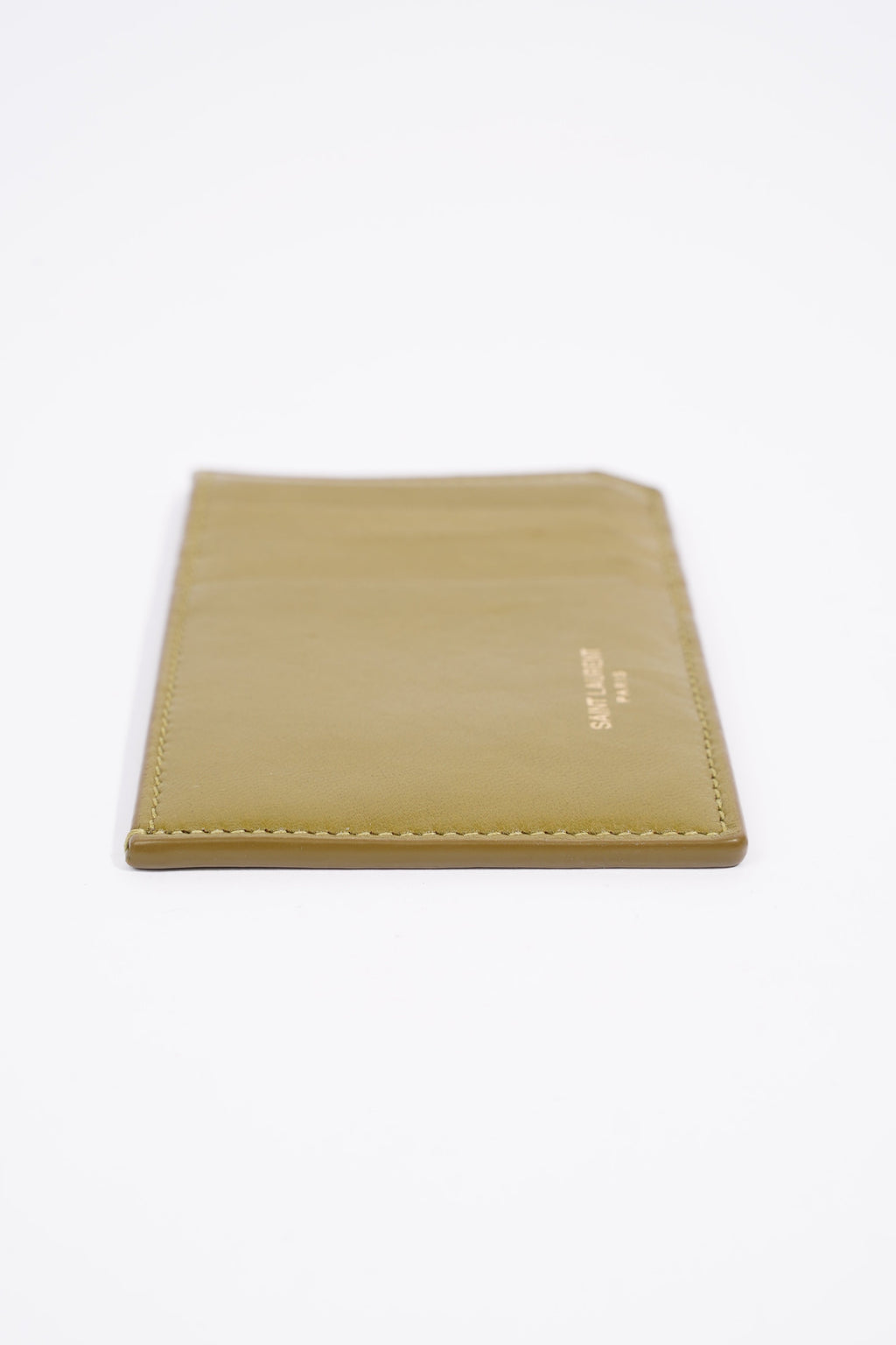 Saint Laurent 5 Fragments Card Holder Olive Green Calfskin Leather