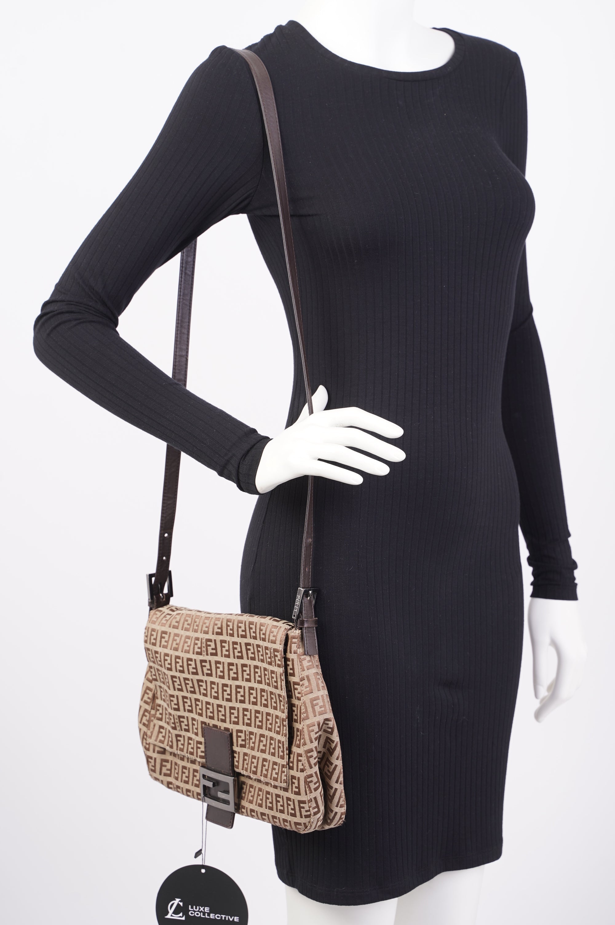 Fendi Shoulder Bag Zucca Canvas