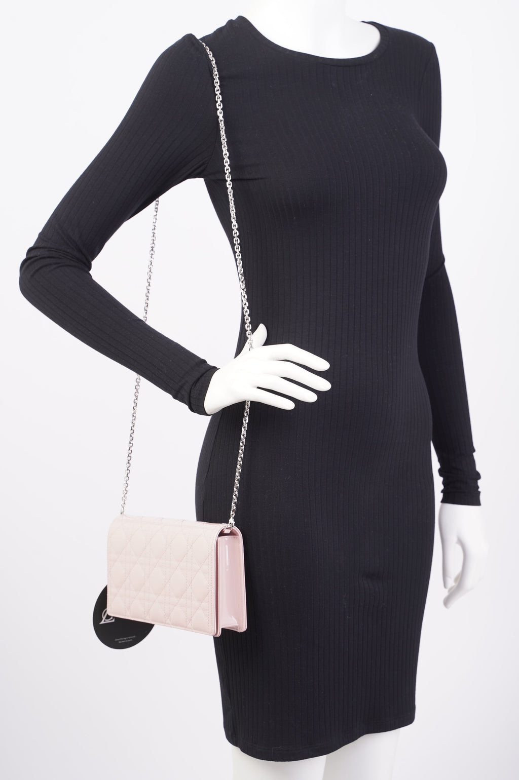 Christian Dior Lady Dior Clutch Pink Patent Leather