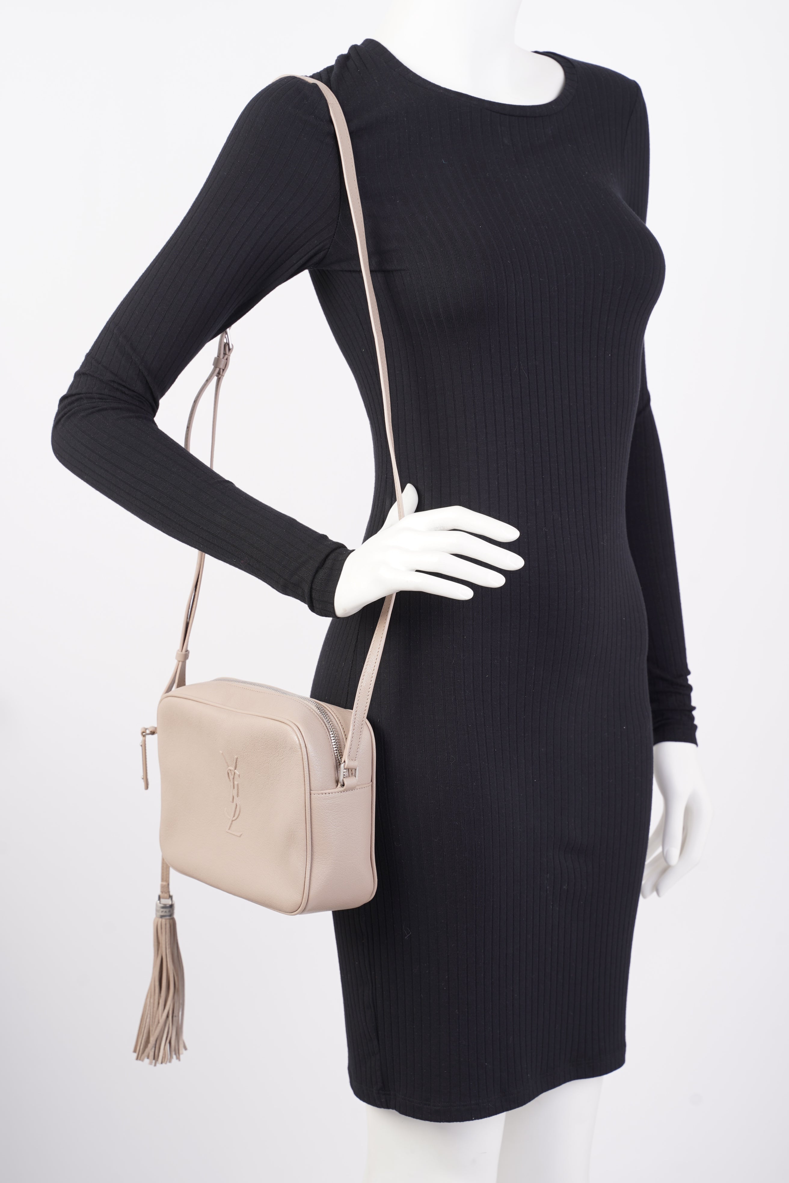 Saint Laurent Lou Camera Bag Nude Leather Small