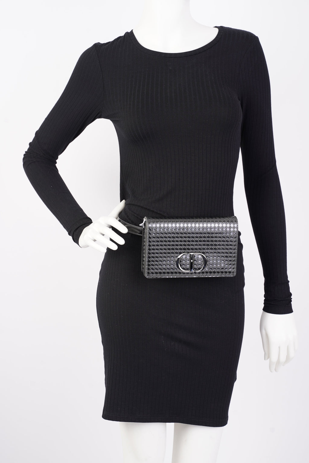 Christian Dior 30 Montaigne Two Way Pouch Black