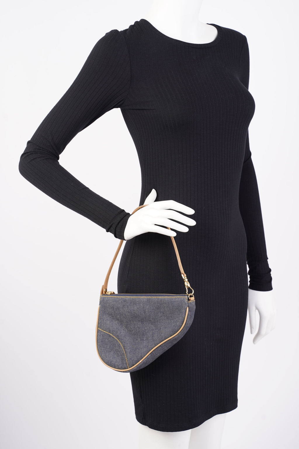 Christian Dior Saddle Bag Blue Denim