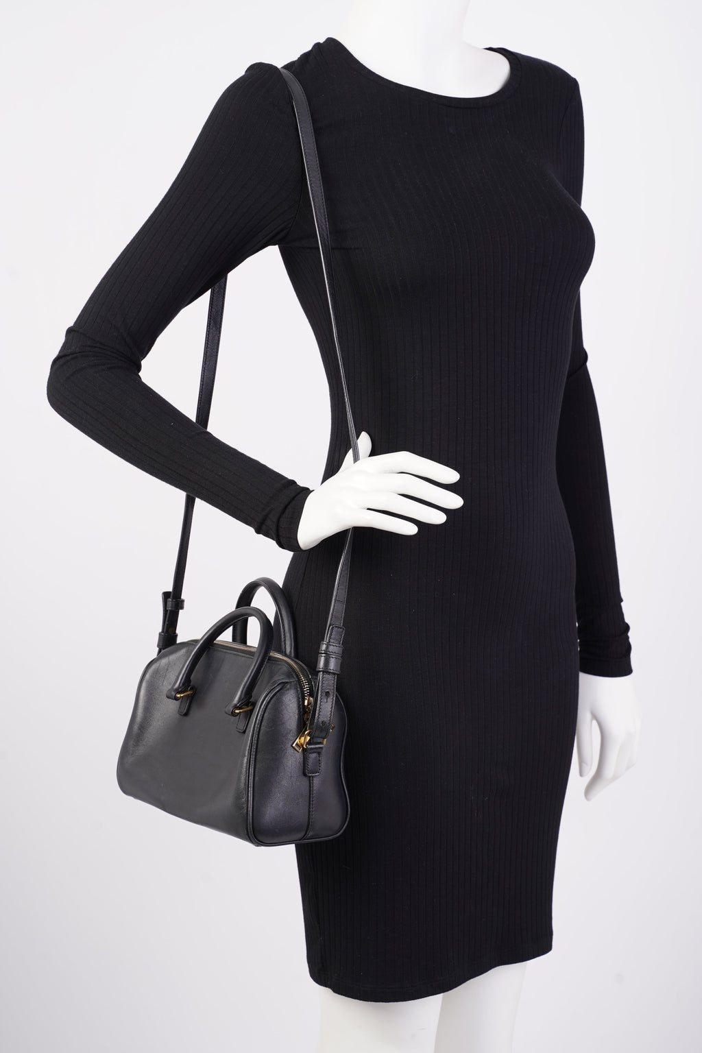 Saint Laurent Paris Baby Duffle Black Leather