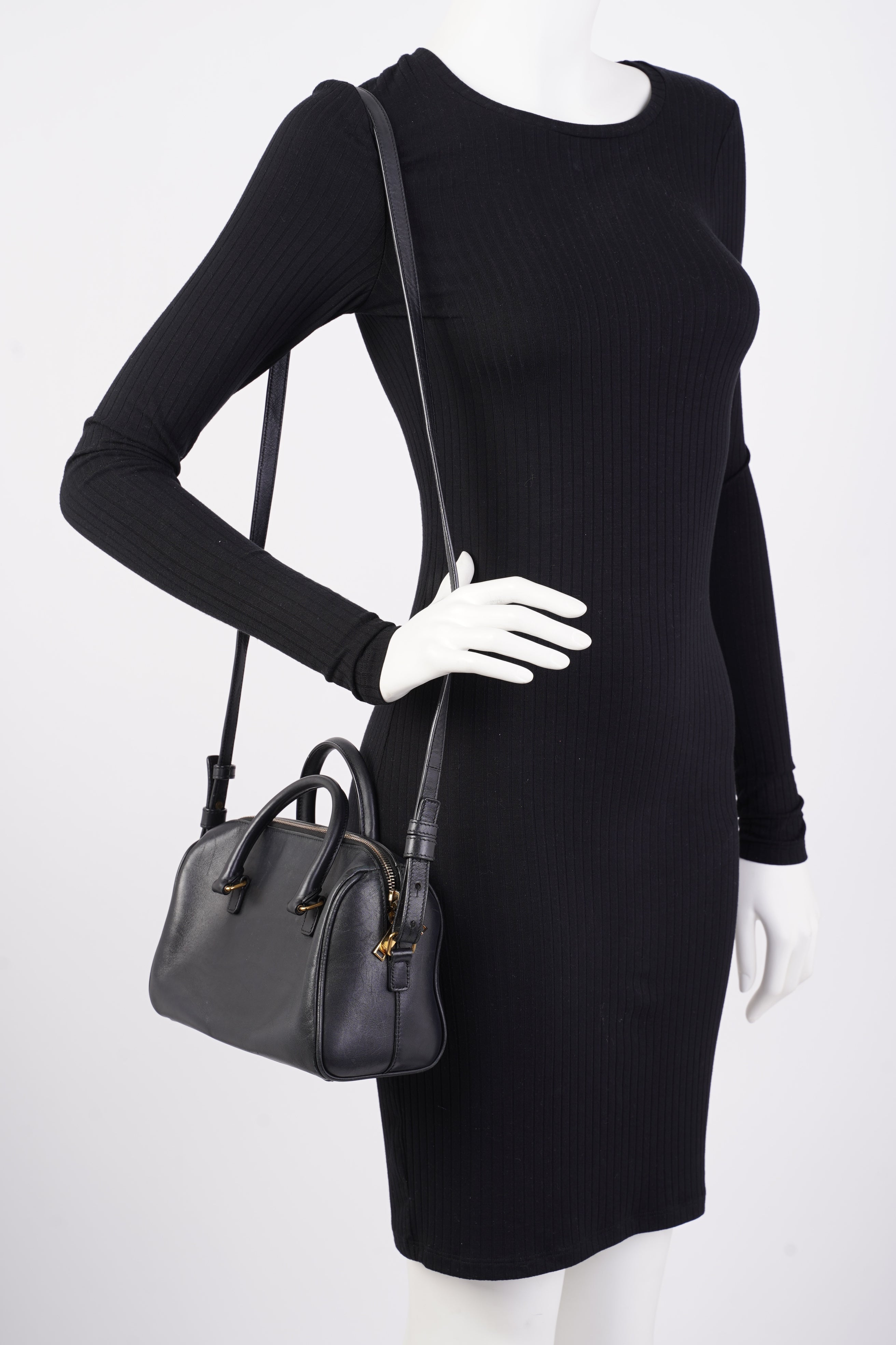 Saint Laurent Paris Baby Duffle Black Leather
