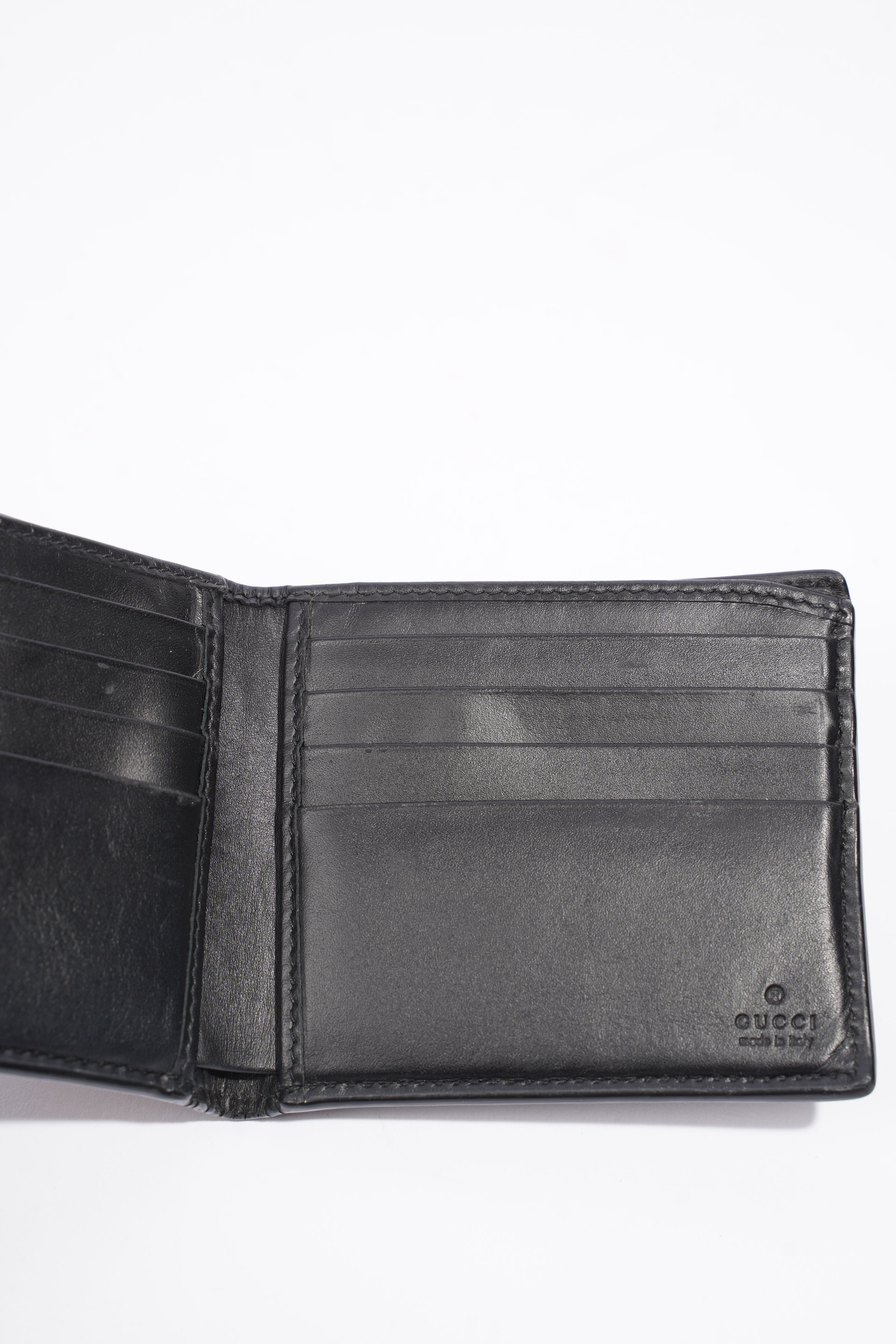 Gucci Kingsnake Print Wallet Black GG Supreme Coated Canvas