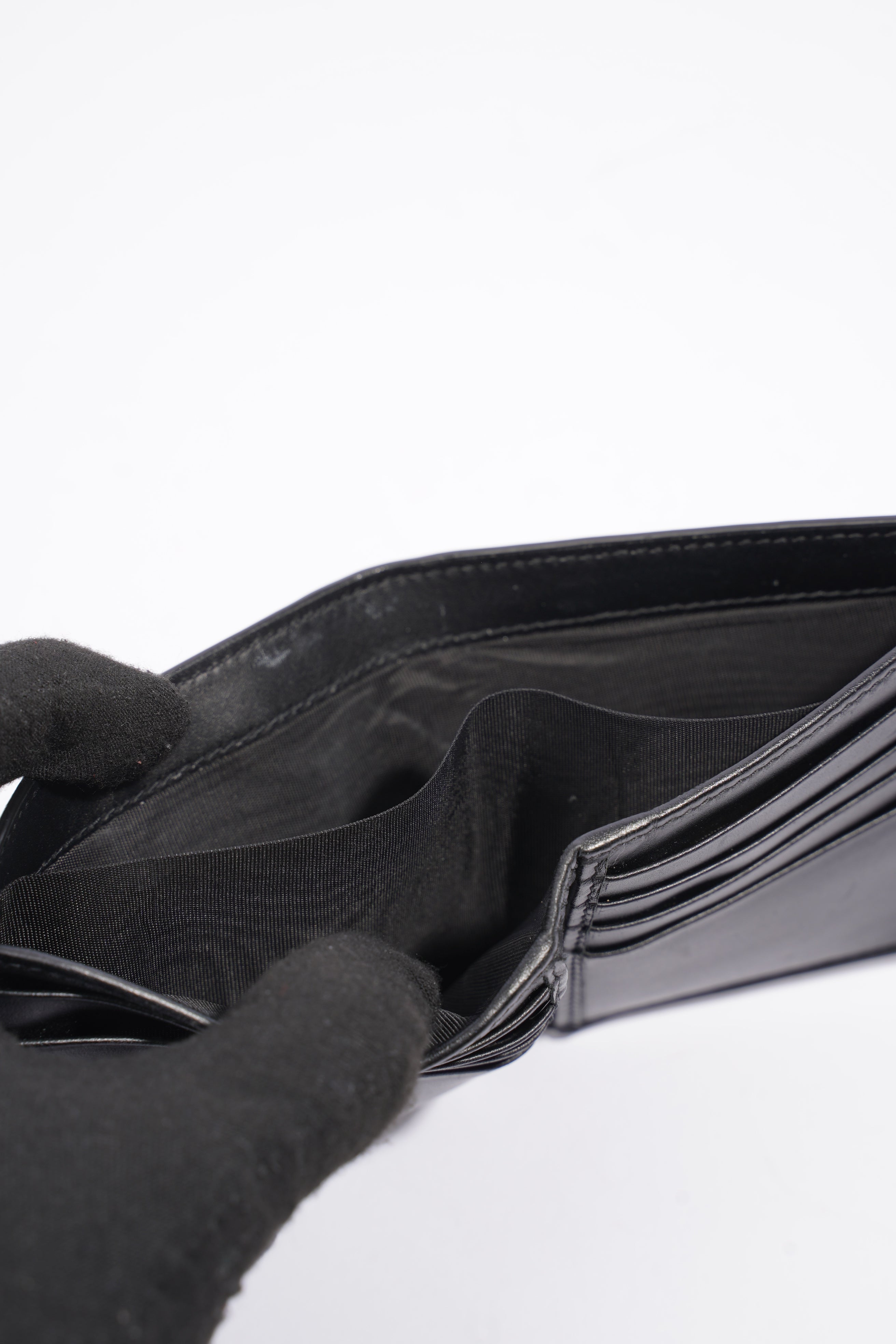 Gucci Kingsnake Print Wallet Black GG Supreme Coated Canvas