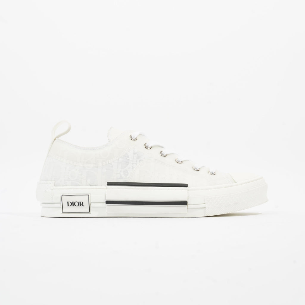 Christian Dior B23 Low Top Sneakers White Canvas EU 42 UK 8