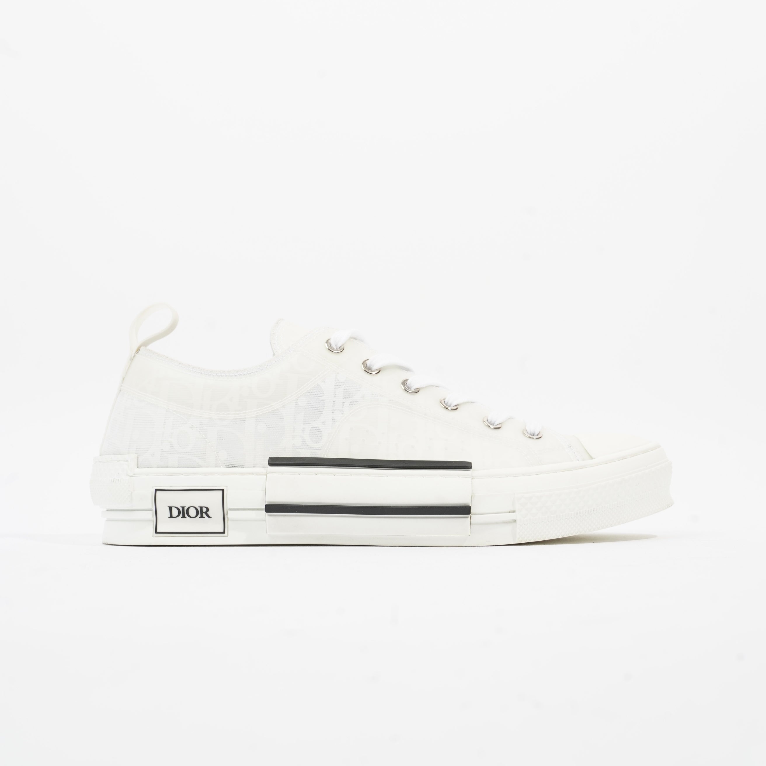 Christian Dior B23 Low Top Sneakers White Canvas EU 42 UK 8