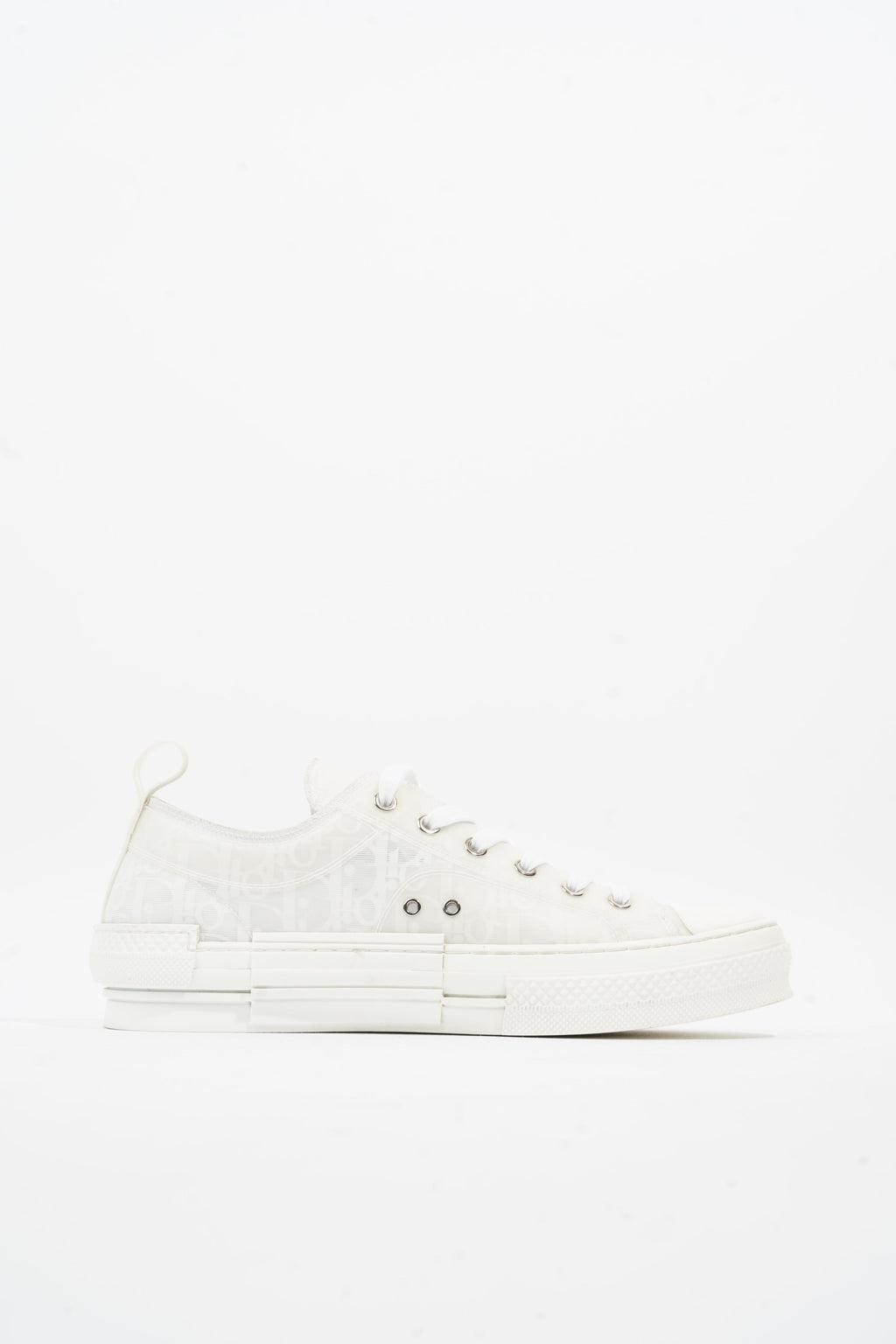 Christian Dior B23 Low Top Sneakers White Canvas EU 42 UK 8