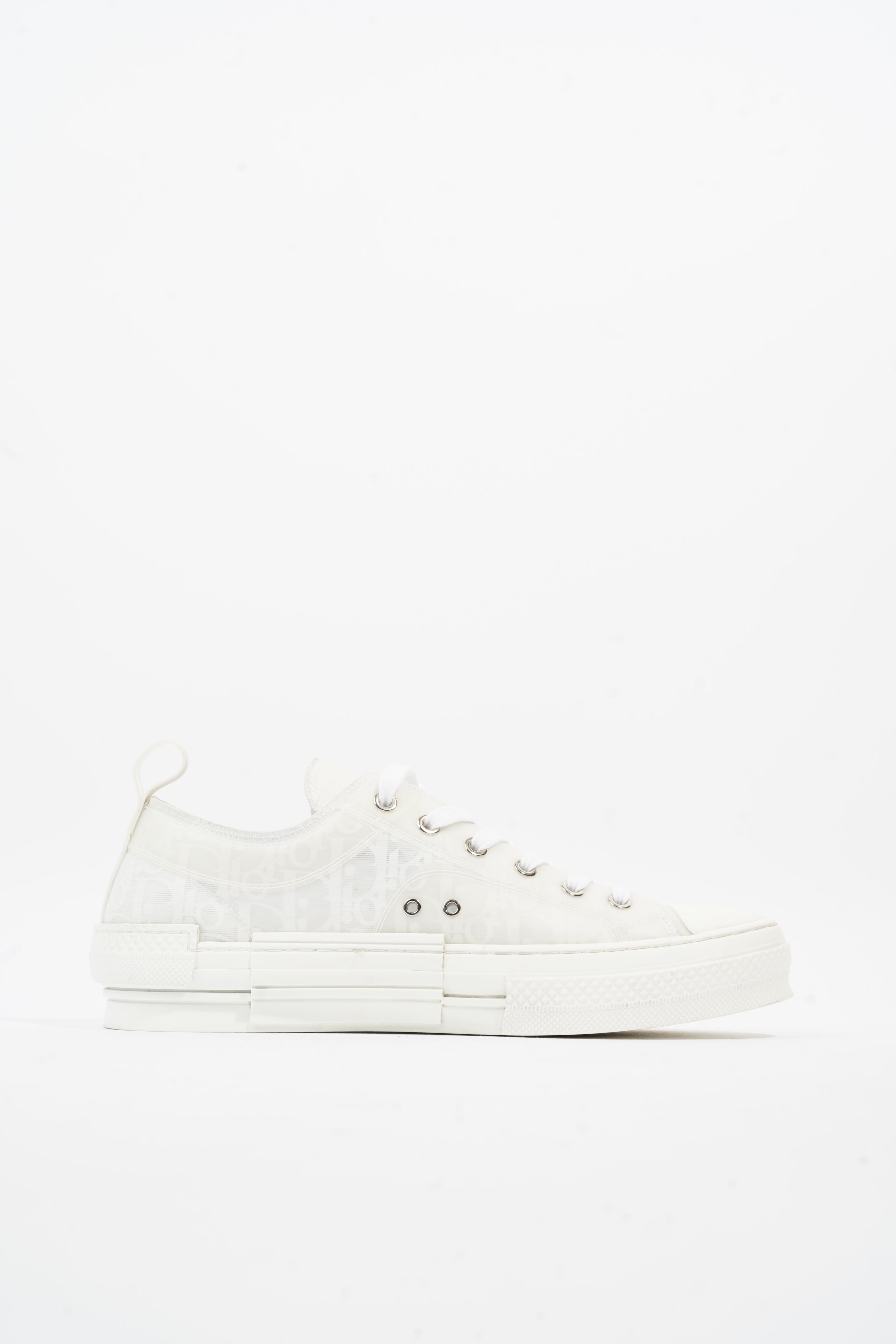 Christian Dior B23 Low Top Sneakers White Canvas EU 42 UK 8