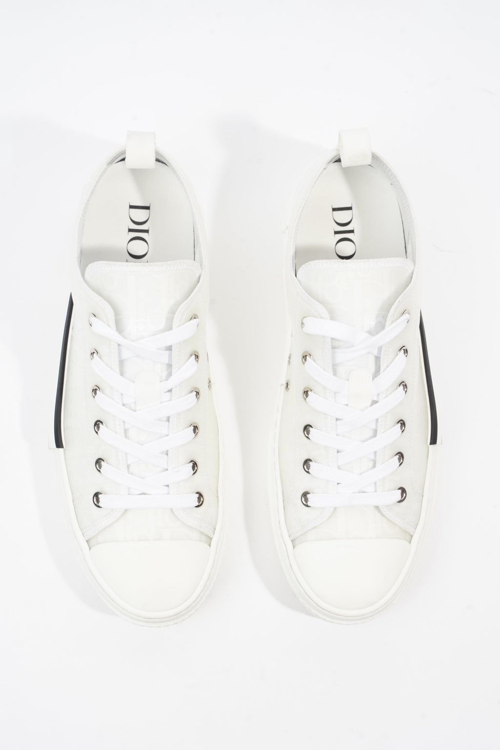 Christian Dior B23 Low Top Sneakers White Canvas EU 42 UK 8