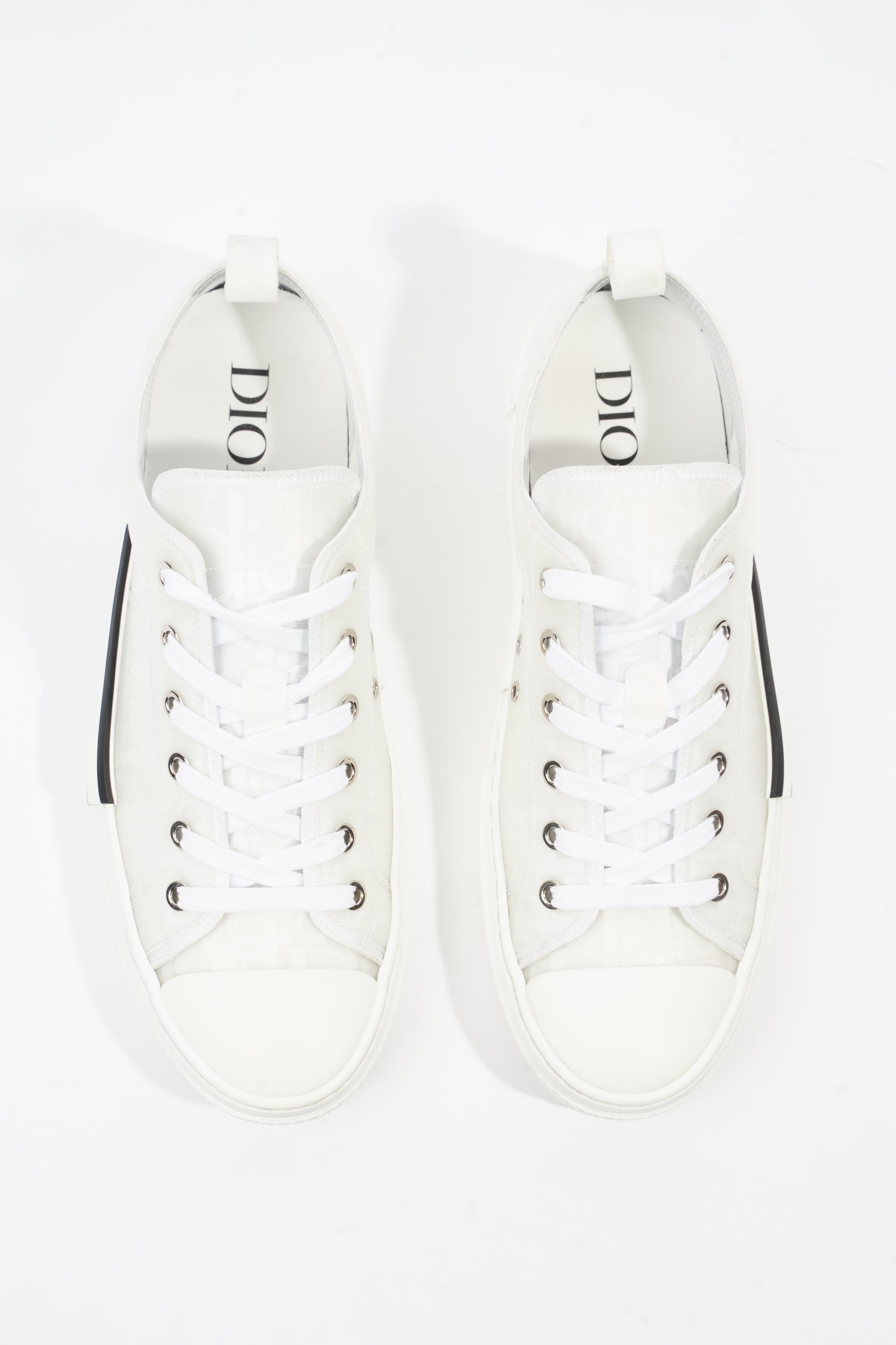 Christian Dior B23 Low Top Sneakers White Canvas EU 42 UK 8