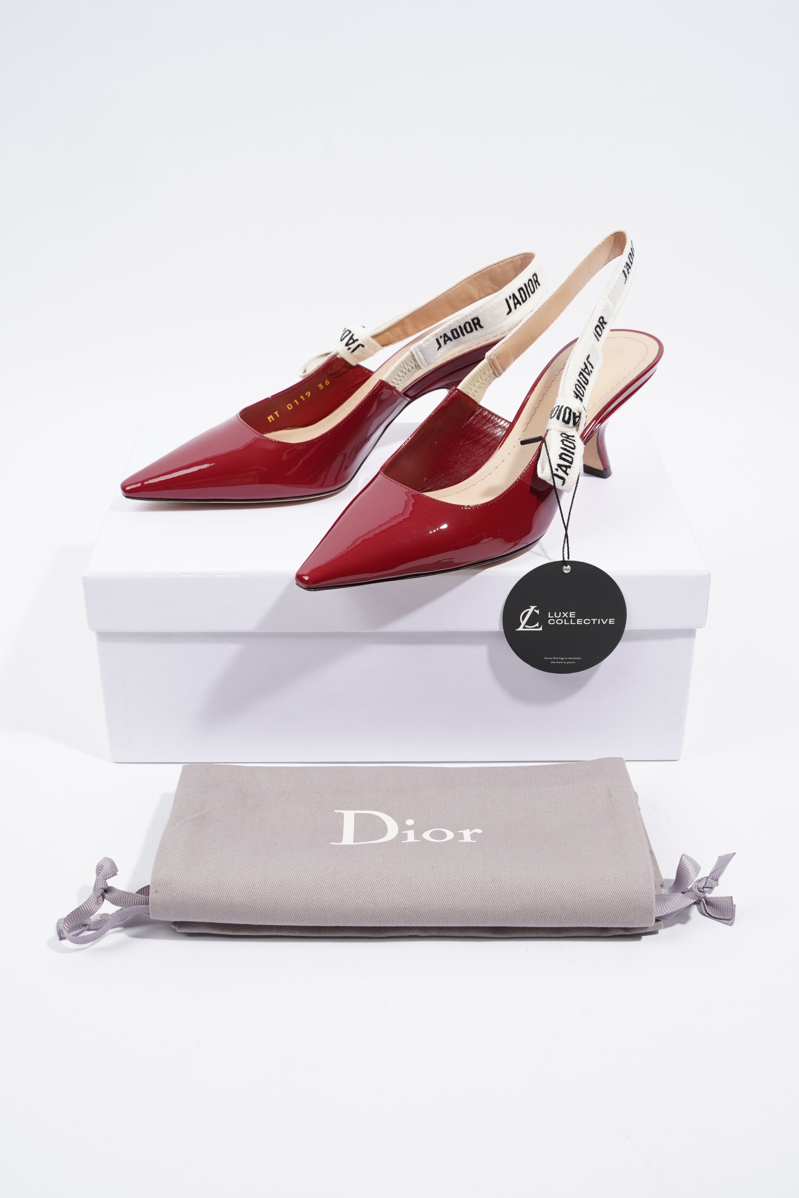 Christian Dior J'adior Maroon Patent Leather EU 36 UK 3