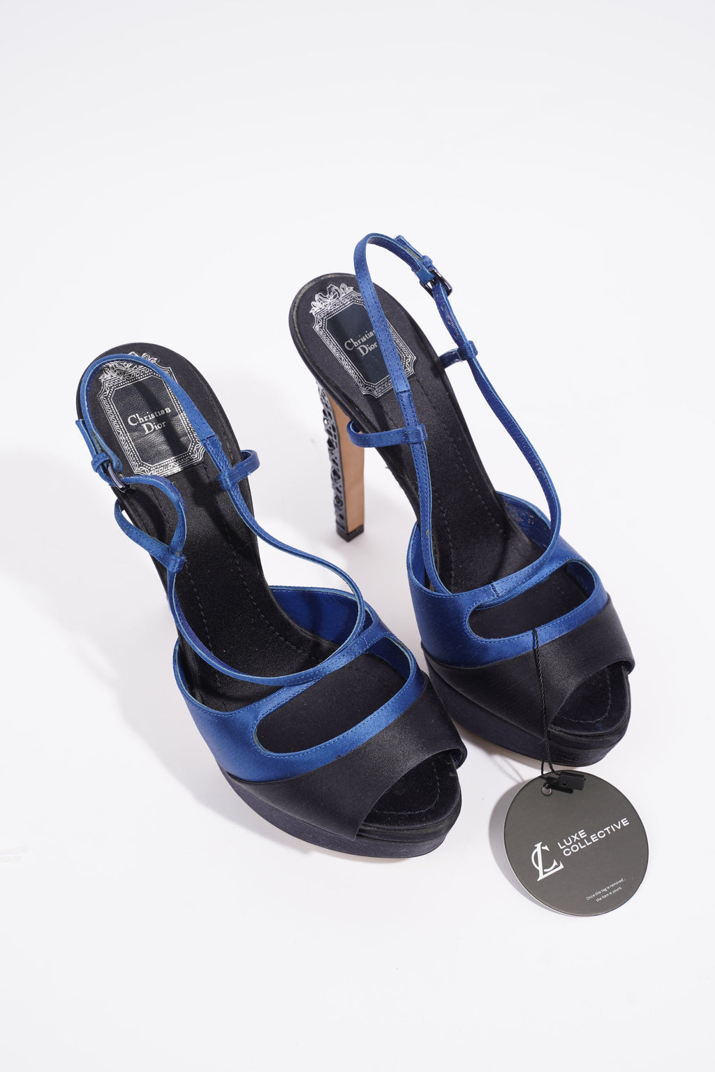 Christian Dior Pumps 120 Navy Satin EU 38.5 UK 5.5