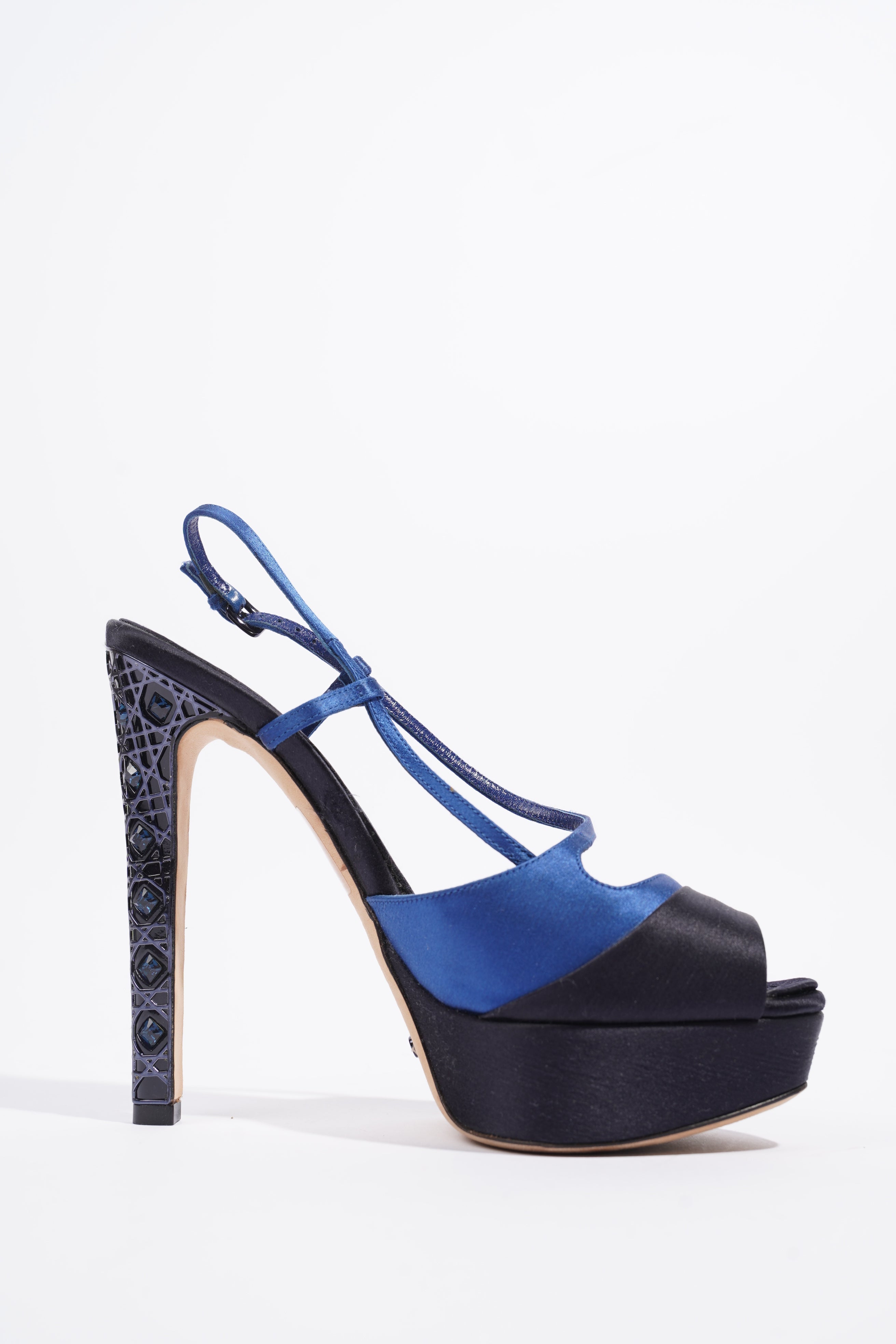 Christian Dior Pumps 120 Navy Satin EU 38.5 UK 5.5