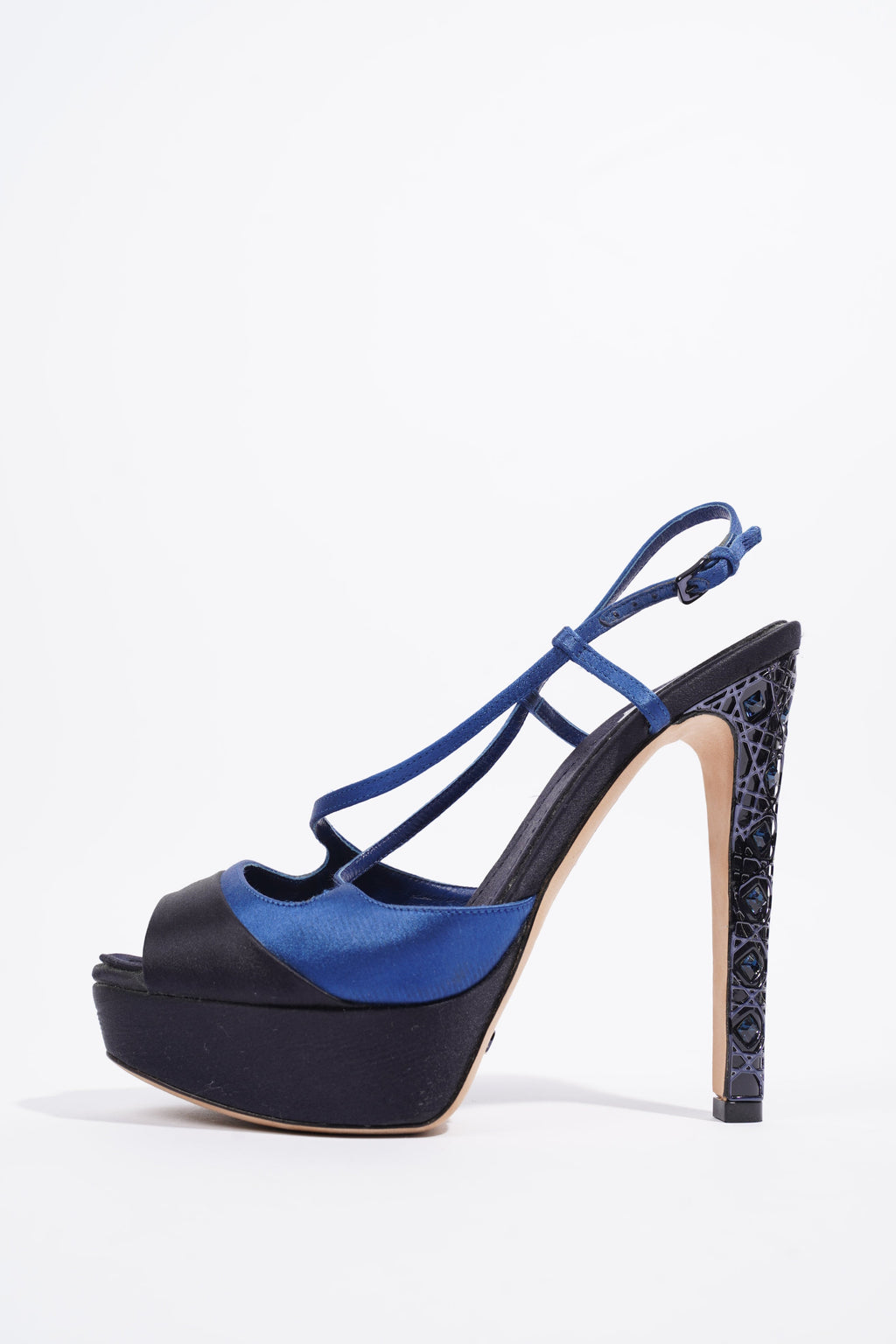 Christian Dior Pumps 120 Navy Satin EU 38.5 UK 5.5