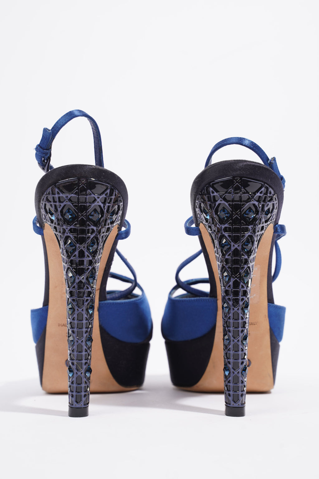 Christian Dior Pumps 120 Navy Satin EU 38.5 UK 5.5