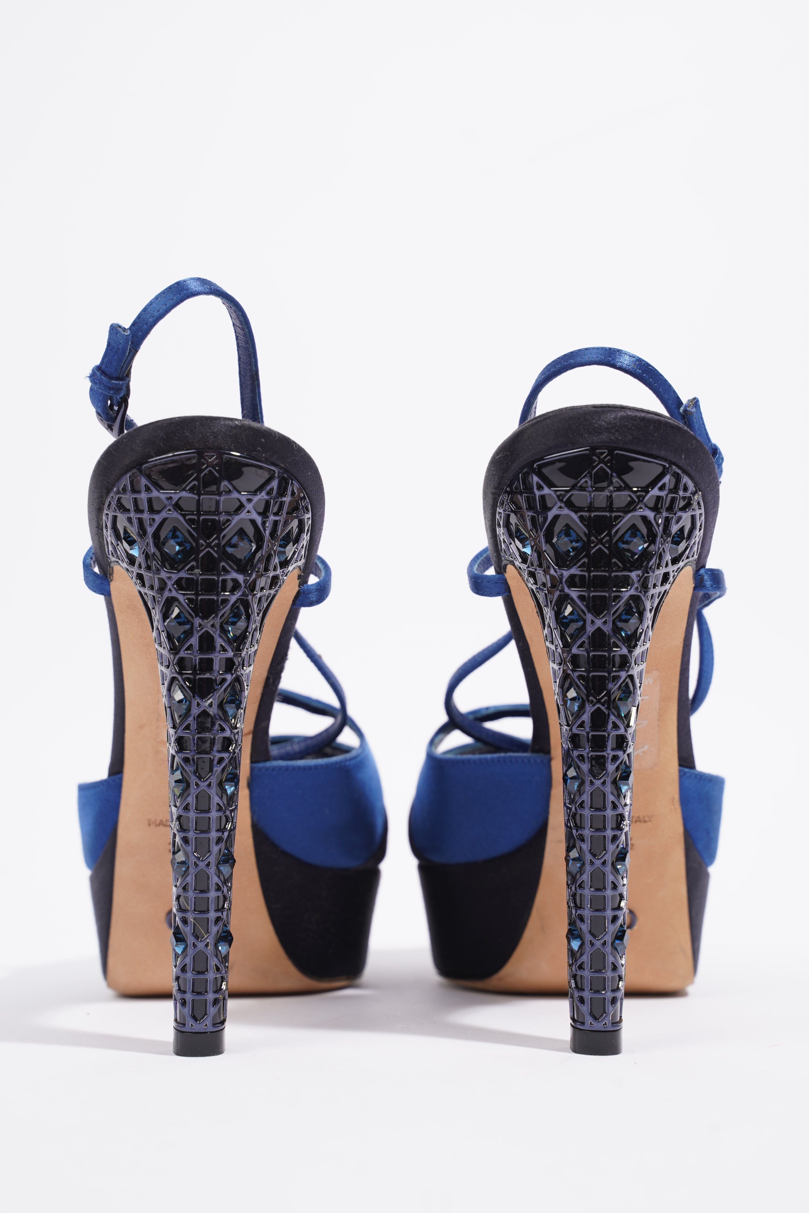 Christian Dior Pumps 120 Navy Satin EU 38.5 UK 5.5