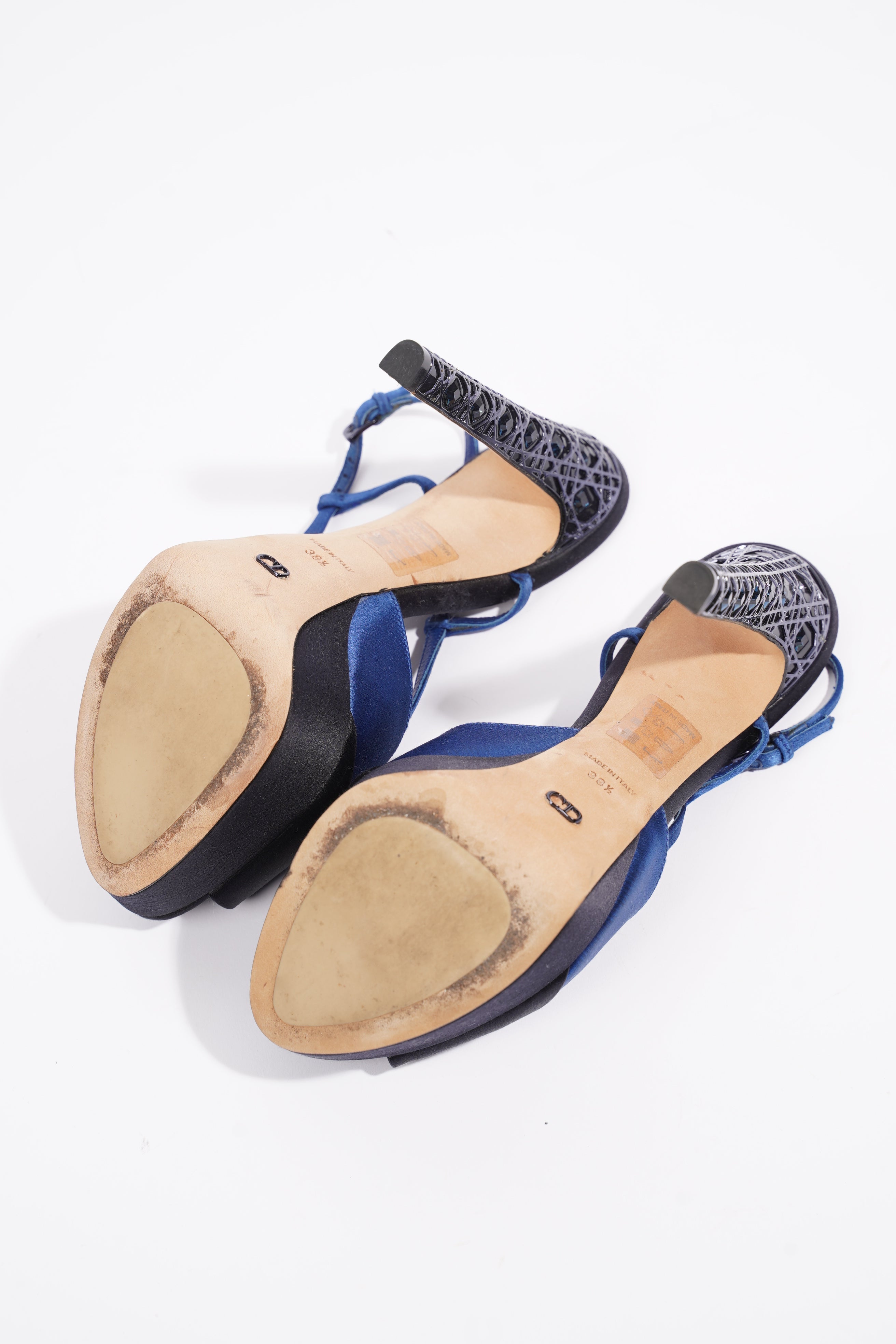 Christian Dior Pumps 120 Navy Satin EU 38.5 UK 5.5