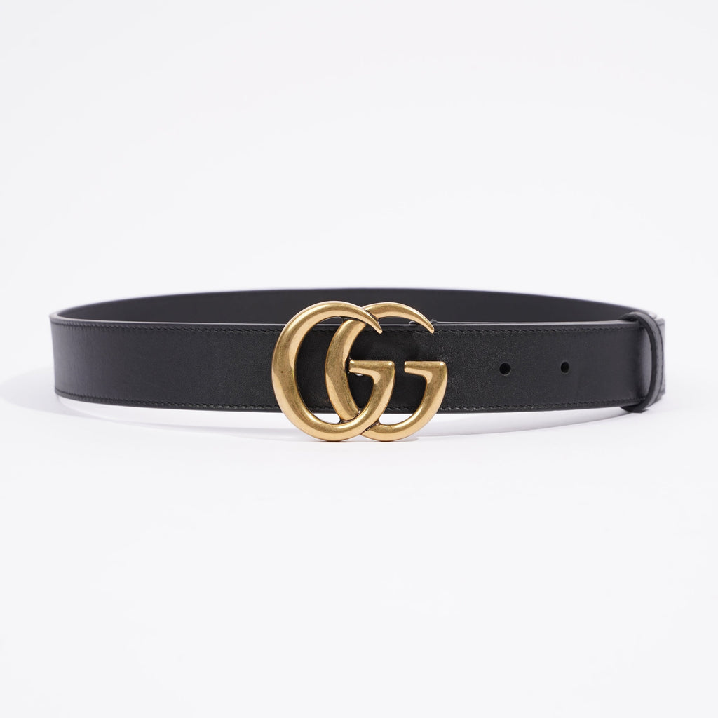 Gucci GG Marmont Belt Black Leather 80cm 32"