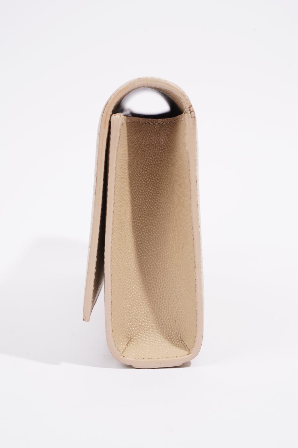 Saint Laurent Kate Clutch Beige Grained Leather