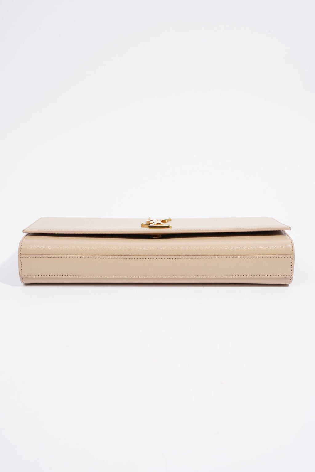 Saint Laurent Kate Clutch Beige Grained Leather