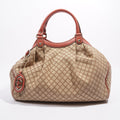 Gucci Sukey Tote Bag Beige / Coral Canvas Small