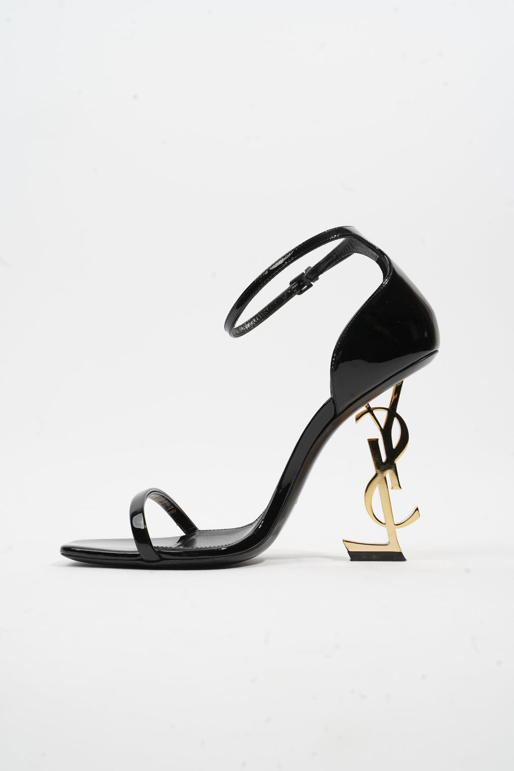 Saint Laurent Cassandra Heel 100 Black Patent Leather EU 38 UK 5