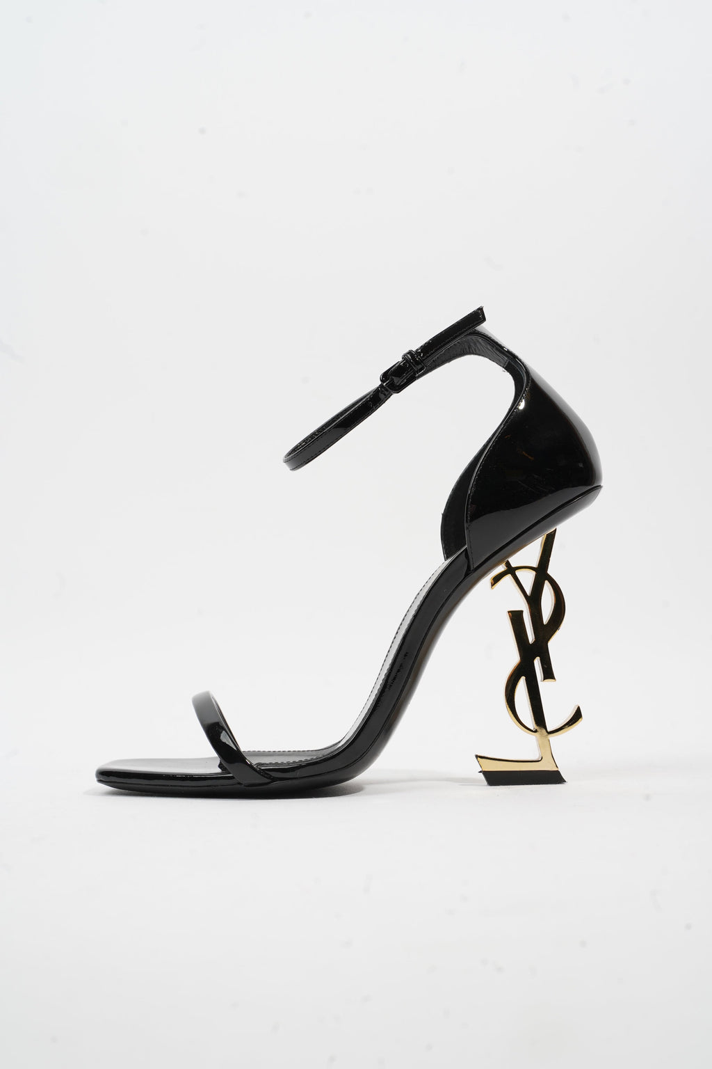 Saint Laurent Cassandra Heel 100 Black Patent Leather EU 38 UK 5