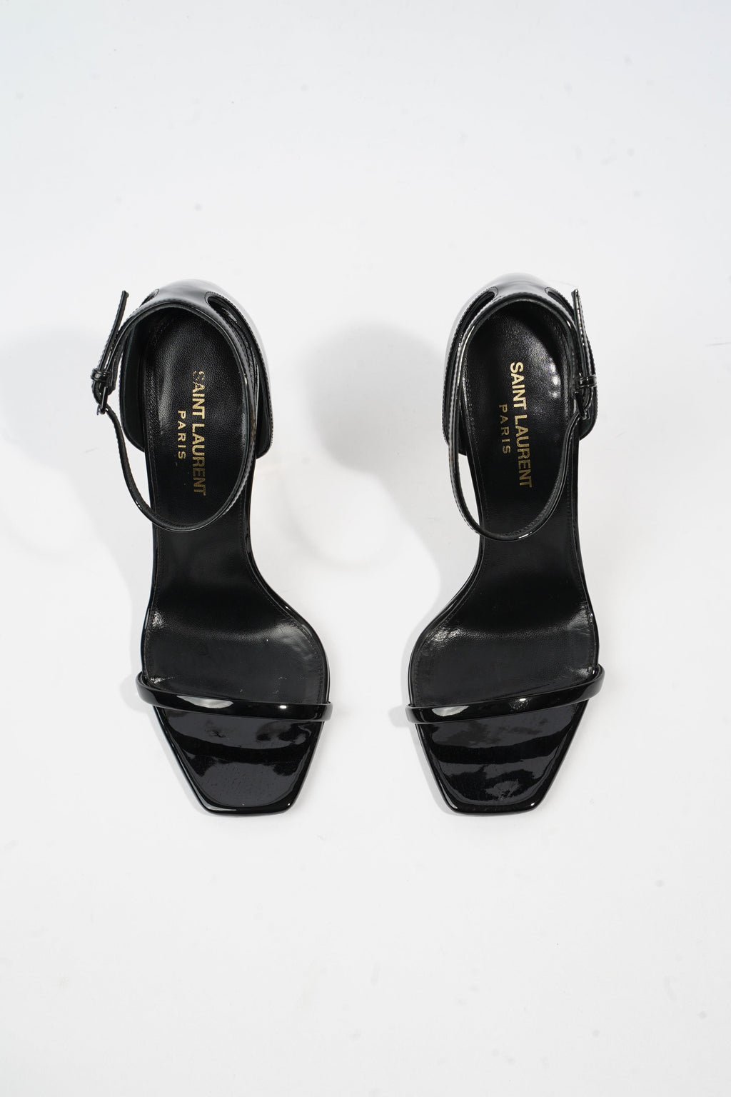 Saint Laurent Cassandra Heel 100 Black Patent Leather EU 38 UK 5