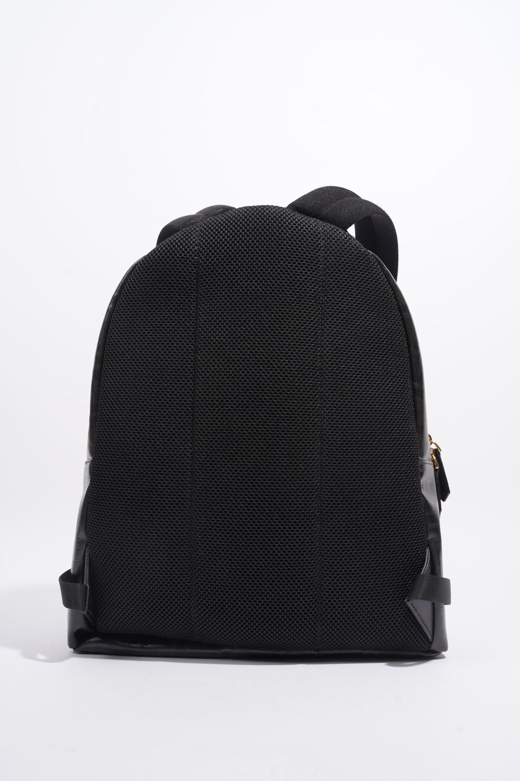 Fendi Fendimania Backpack Black / White / Orange Logo Coated Canvas