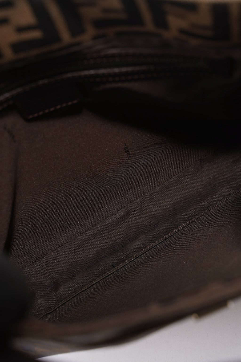 Fendi Double Flap Bag Brown Zucca Canvas