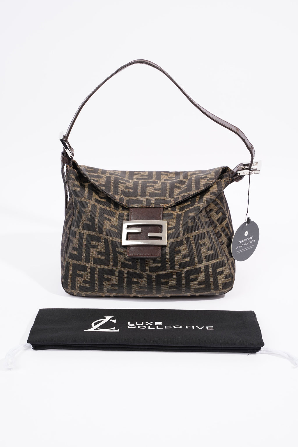 Fendi Mamma Baguette Brown Zucca Canvas