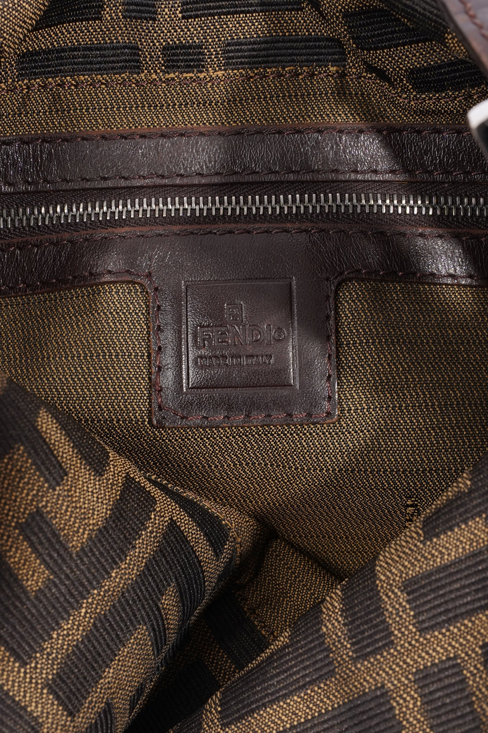 Fendi Mamma Baguette Brown Zucca Canvas