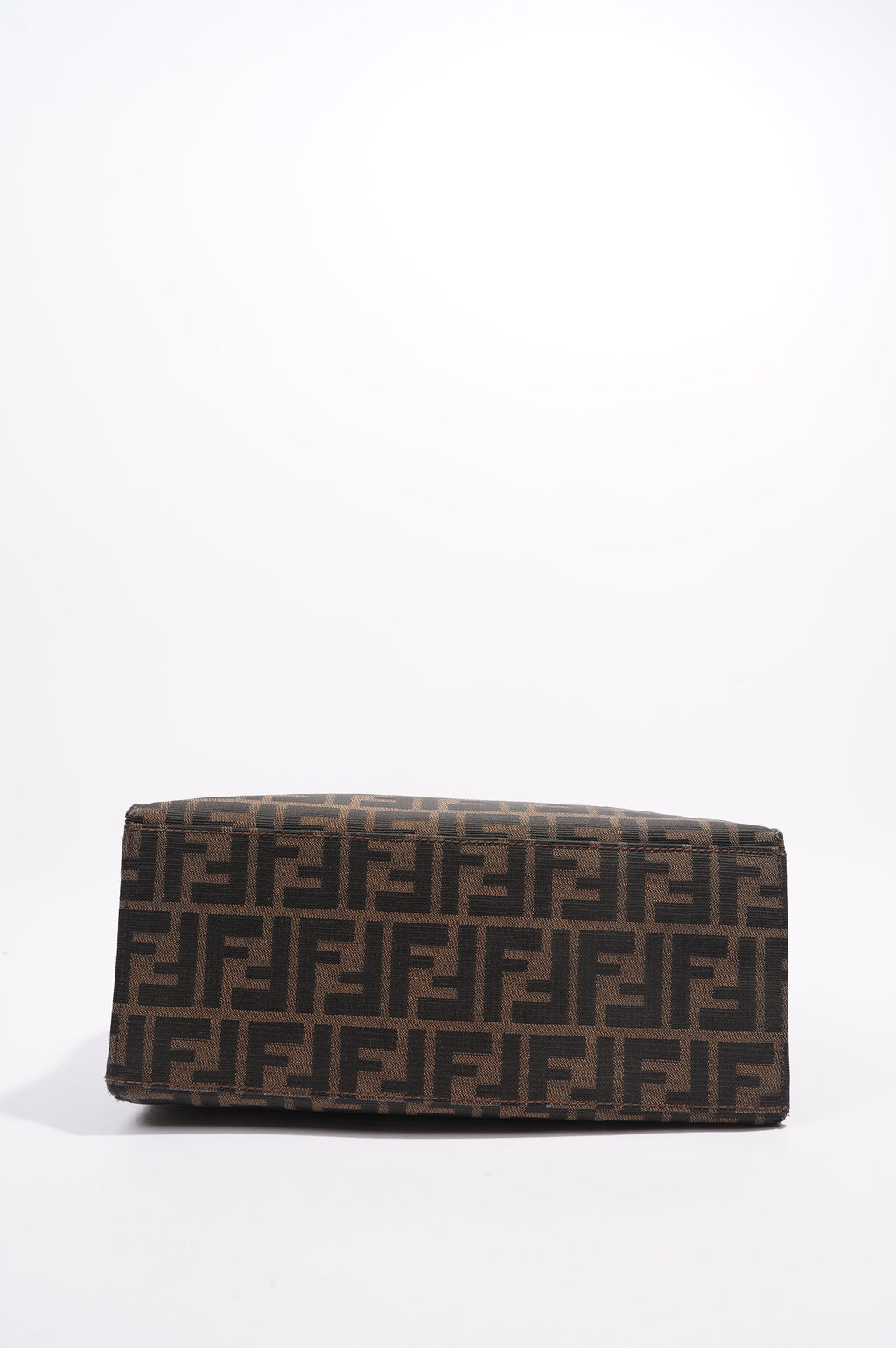 Fendi Print Shoulder Bag Brown Zucca Canvas