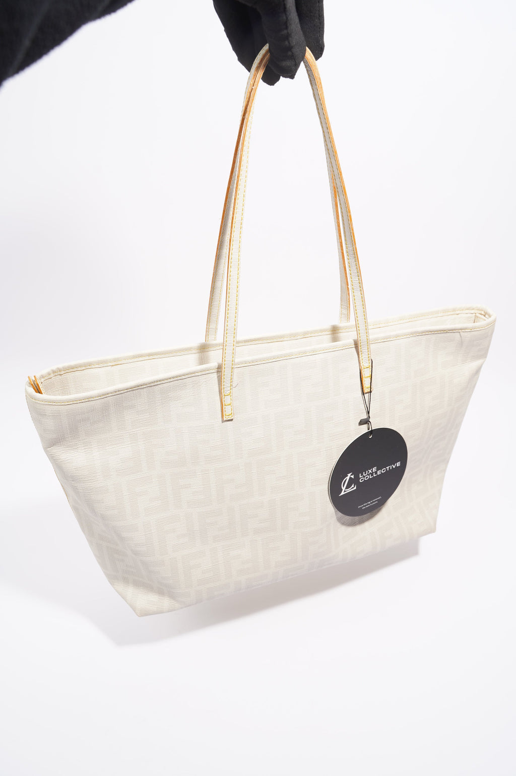 Fendi Zucca Tote Bag White Canvas