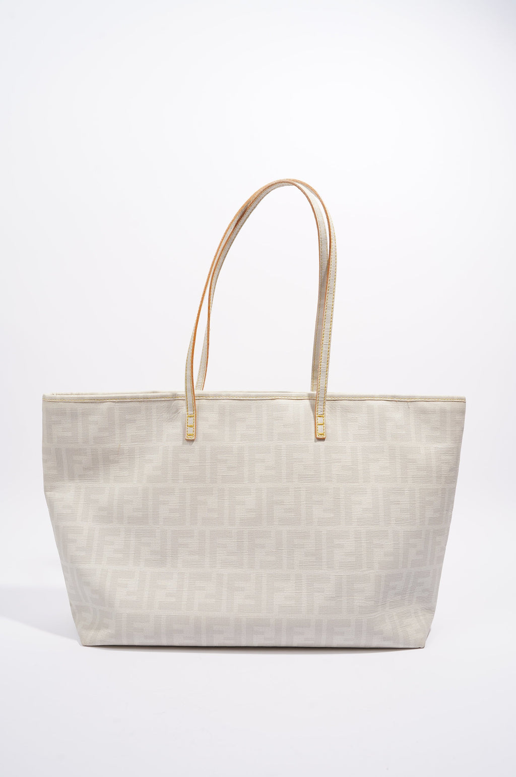 Fendi Zucca Tote Bag White Canvas