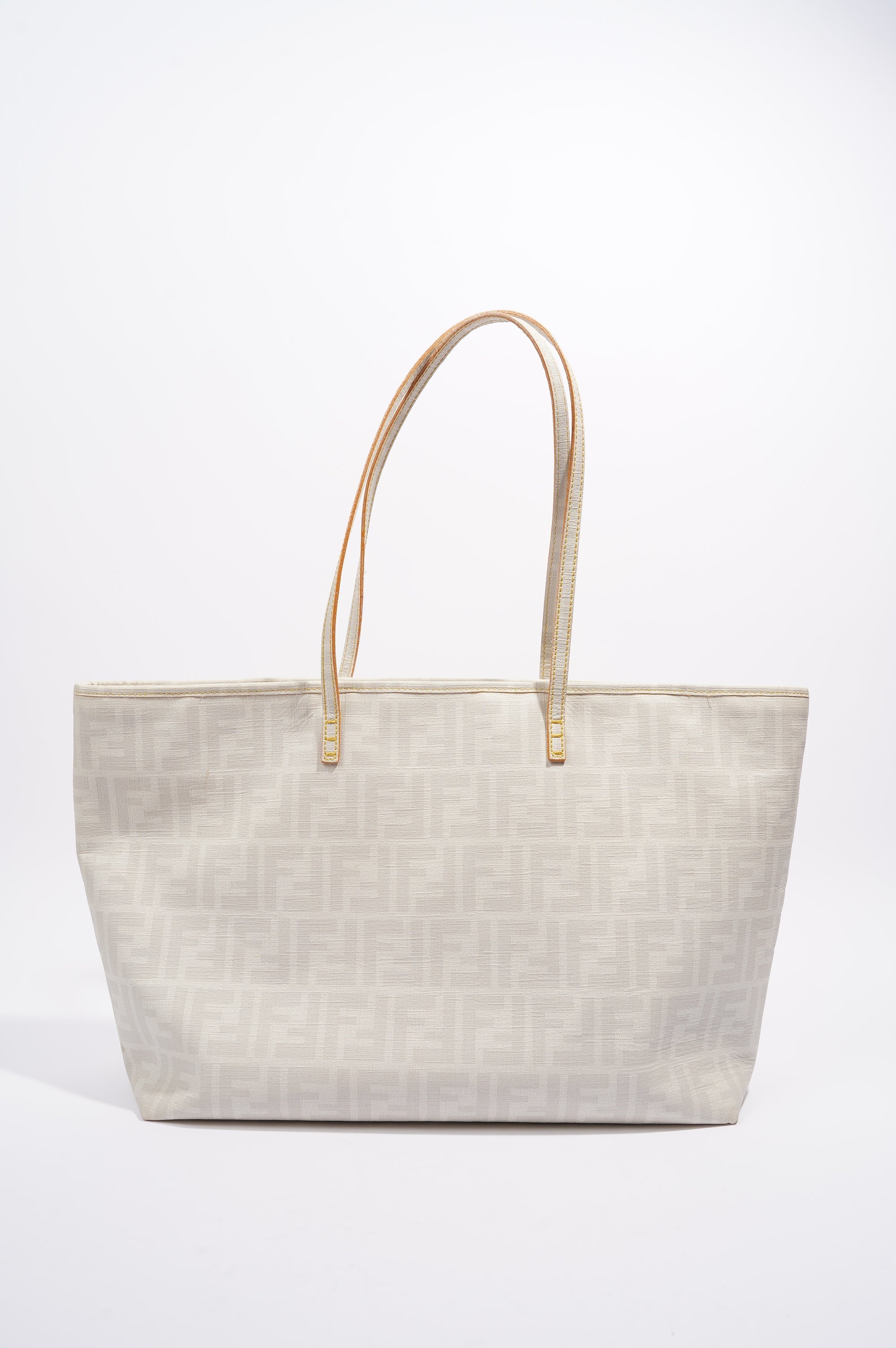 Fendi Zucca Tote Bag White Canvas