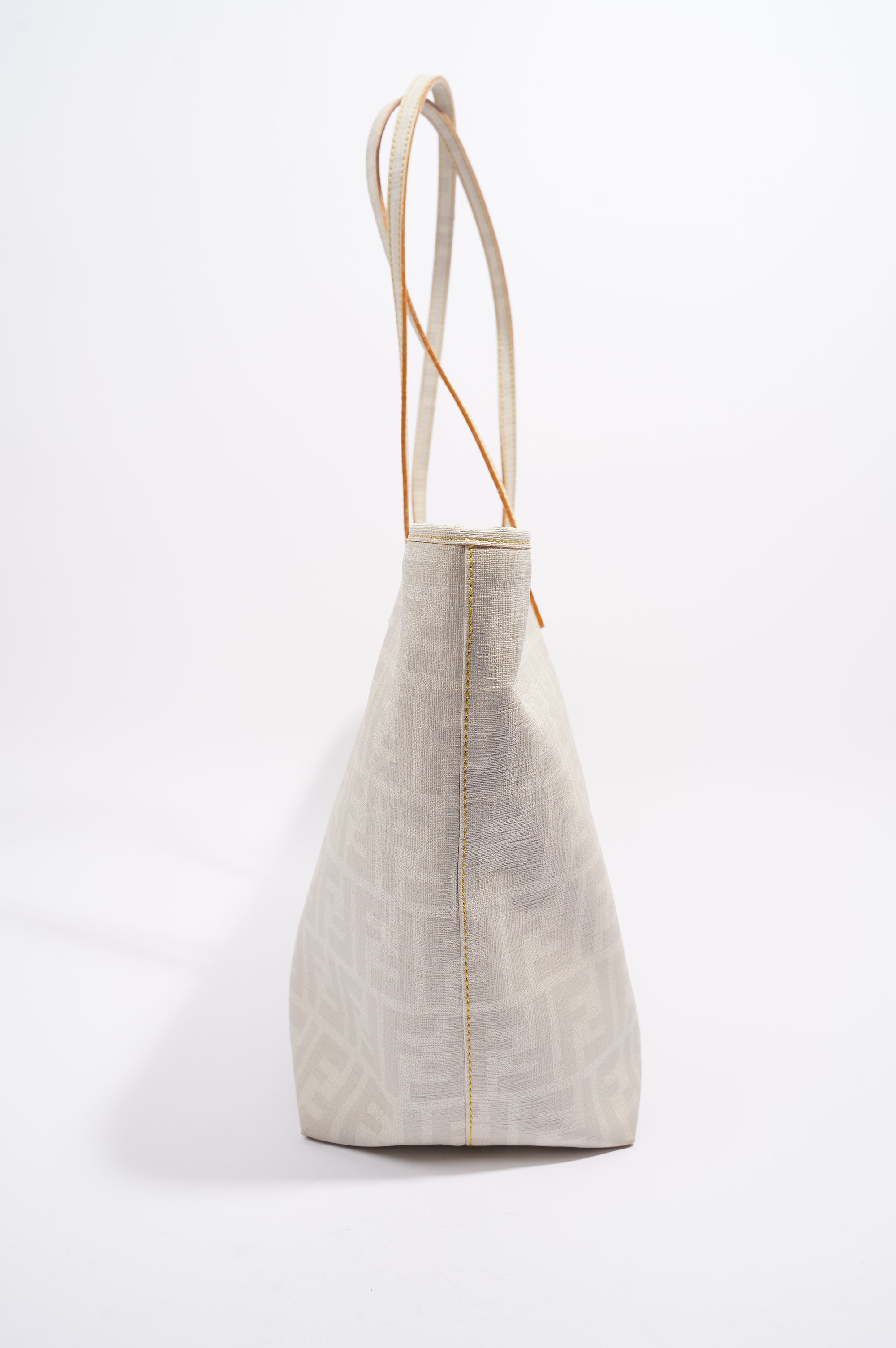 Fendi Zucca Tote Bag White Canvas