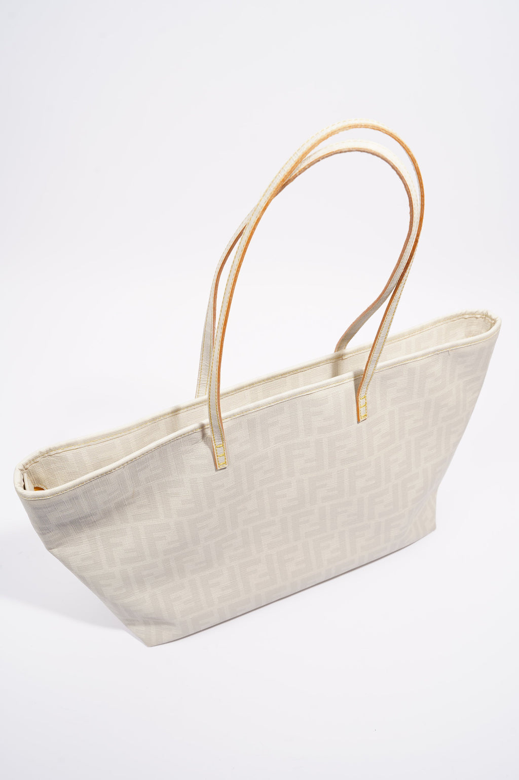 Fendi Zucca Tote Bag White Canvas